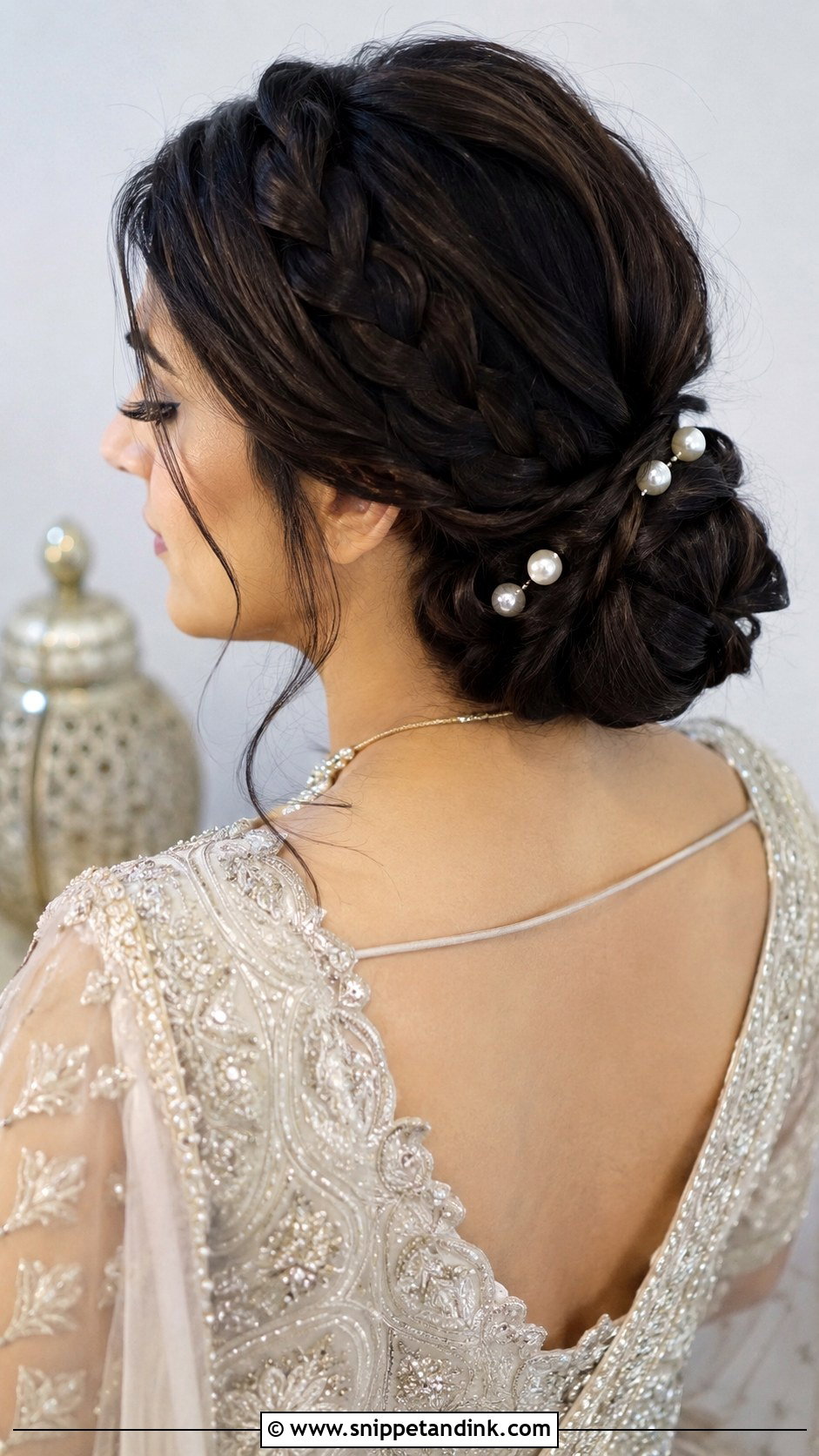 Soft Braided Bun for Engagement - Snippet and Ink - 20 Hairstyle for Engagement Look Ideas