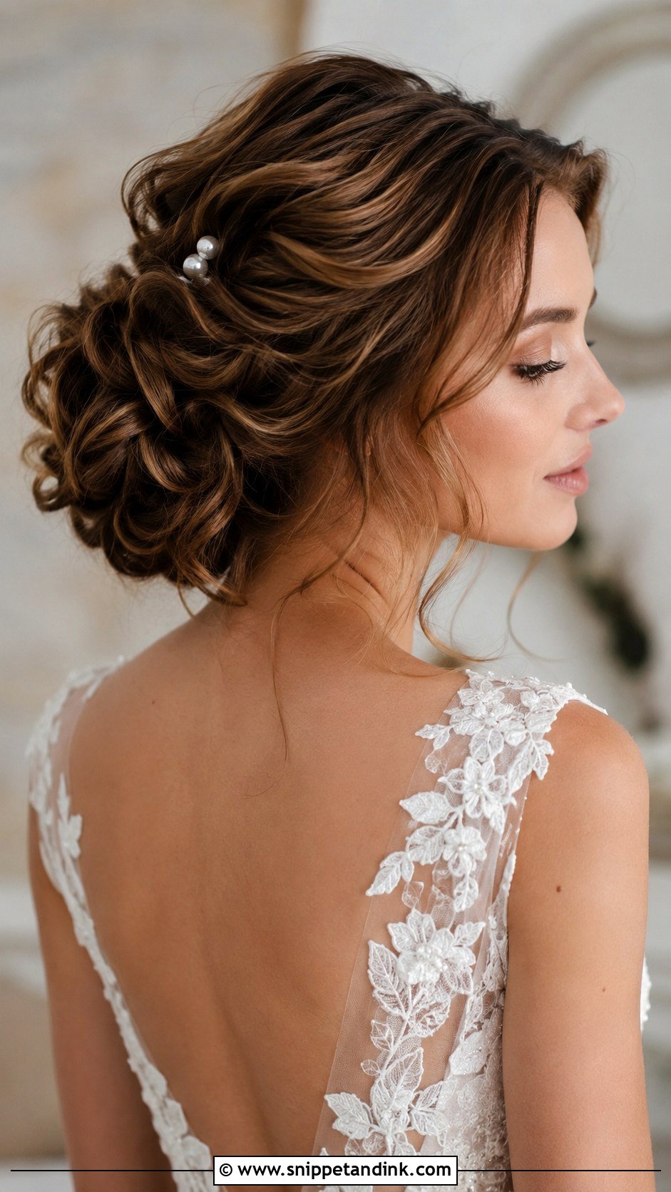 Soft Bridal Bun With Loose Waves And Curls - Snippet and Ink - 20 Bride Updo Hairstyles Bun Loose Curls
