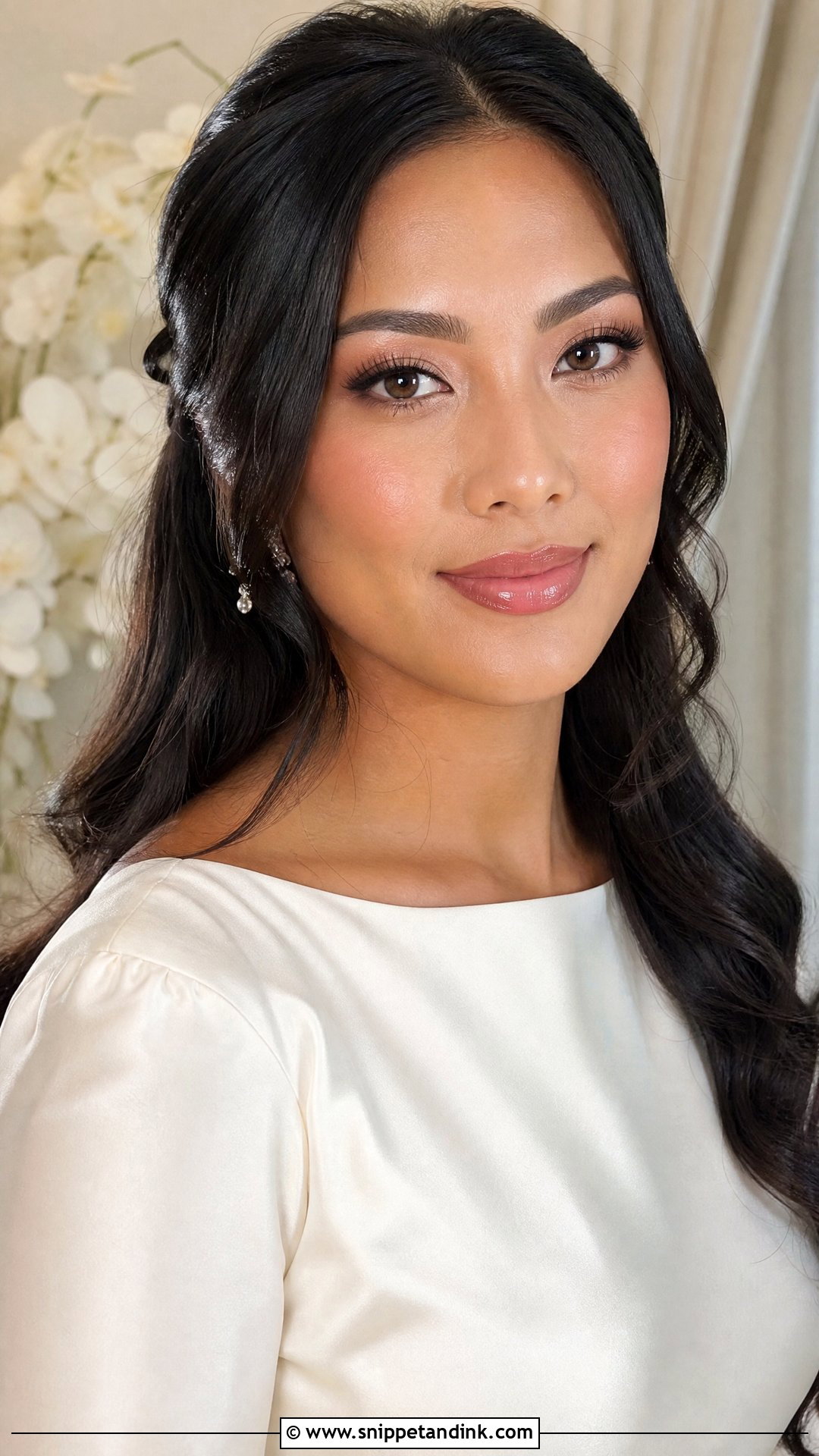 Soft Bridal Makeup With Glossy Lip - Snippet and Ink - 30 Soft Bridal Makeup Ideas
