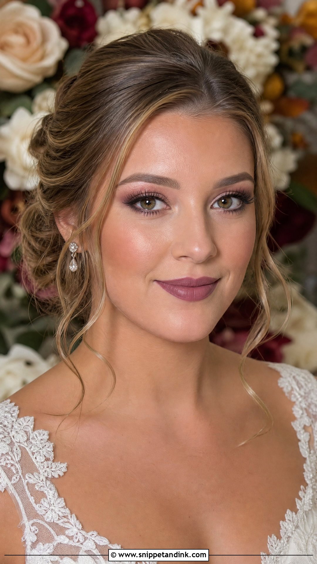 Soft Bridal Makeup With Mauve Lip - Snippet and Ink - 30 Soft Bridal Makeup Ideas