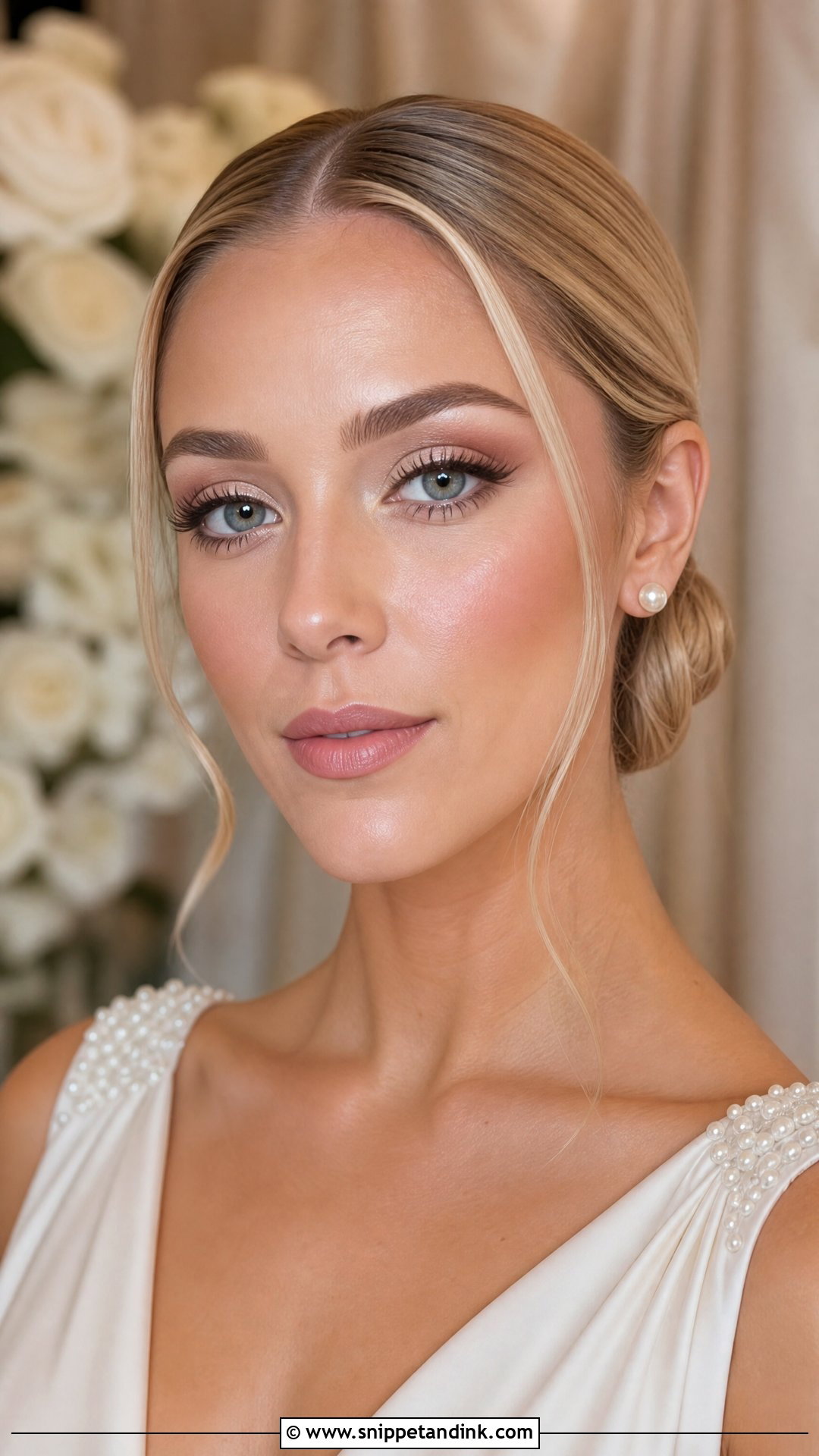 Soft Bridal Makeup With Nude Lip - Snippet and Ink - 30 Soft Bridal Makeup Ideas