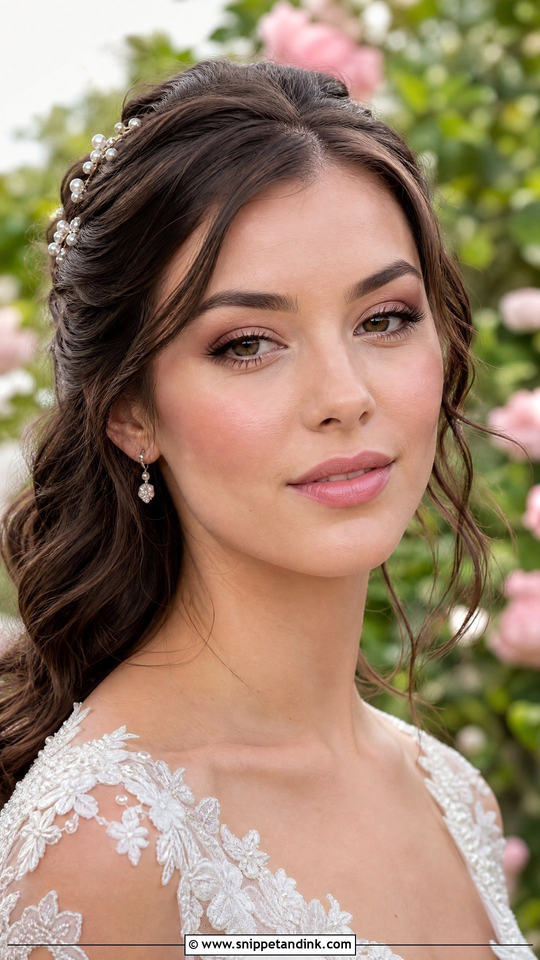 Soft Bridal Makeup With Pink Lip - Snippet and Ink - 30 Soft Bridal Makeup Ideas