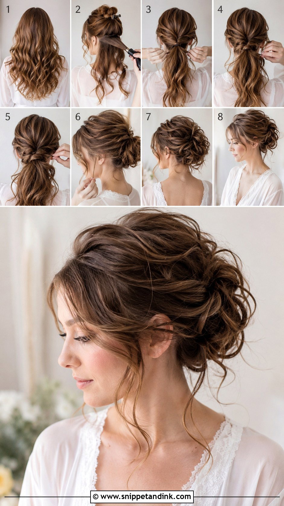 Soft Bridal Updo Tutorial - Snippet and Ink - 20 Bridal Updo Tutorial Ideas