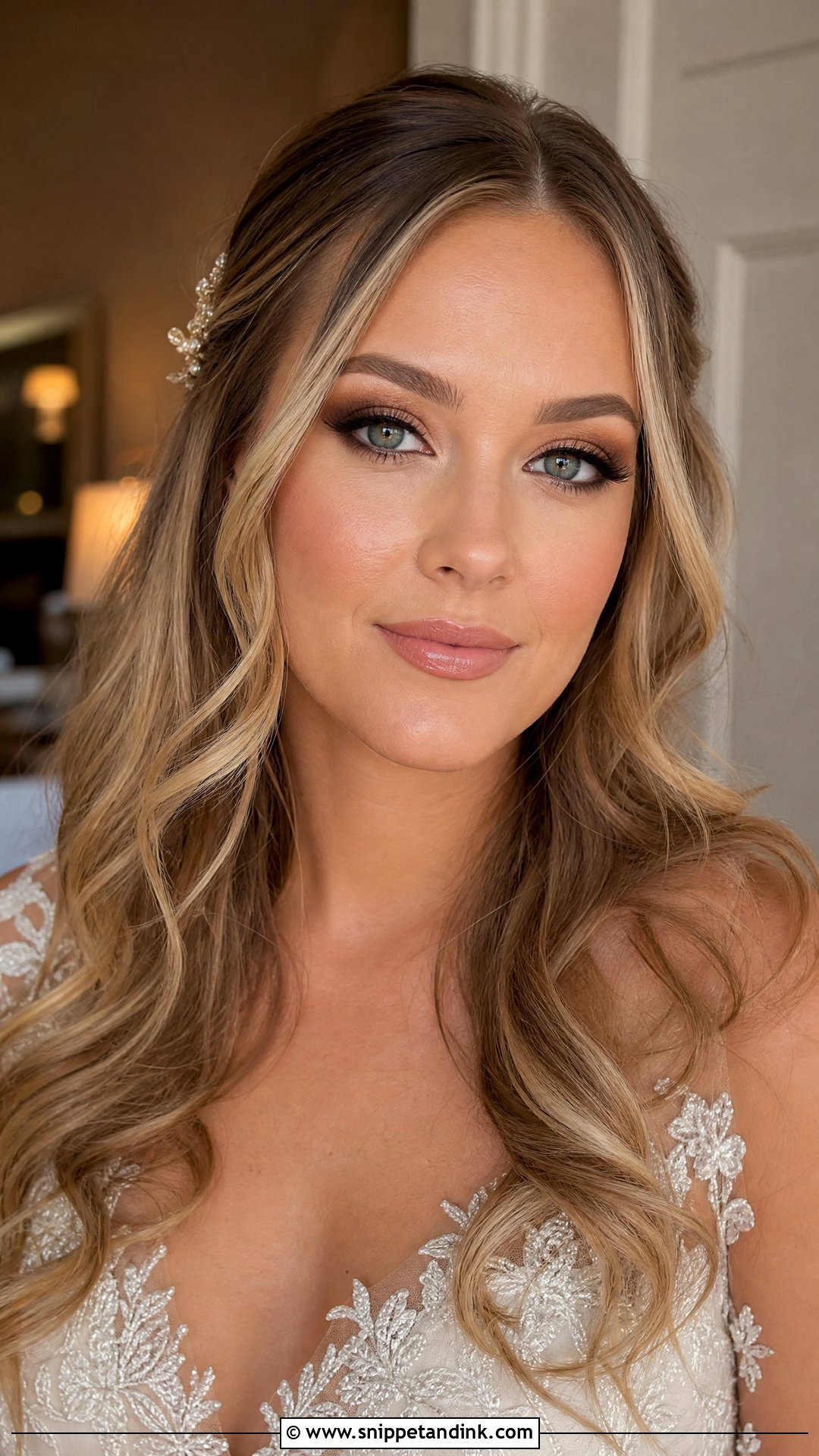 Soft Brown Smokey Eye Bride Makeup - Snippet and Ink - 20 Smokey Eye Bride Ideas