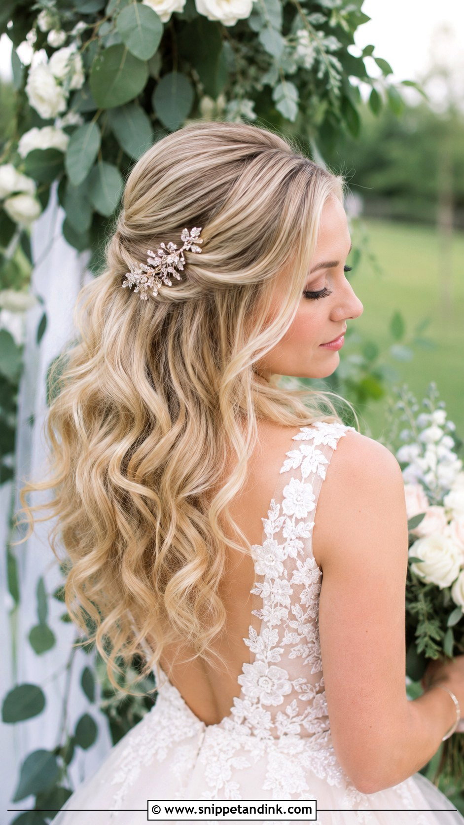 Soft Brushed Waves Wedding Hair - Snippet and Ink - 20 Clean Wedding Hair Ideas