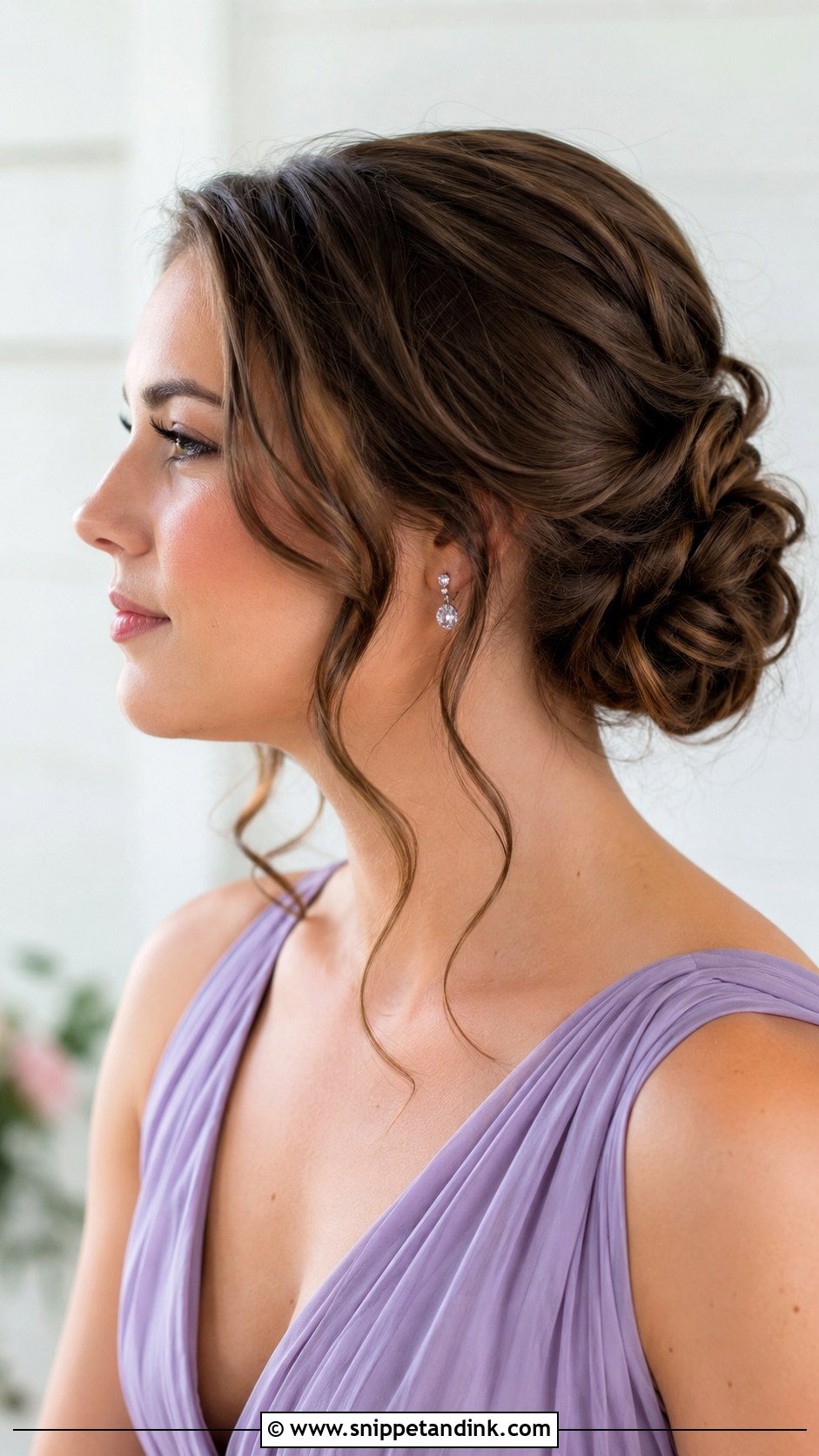 Soft Bun Bridesmaid Updo With Face Framing - Snippet and Ink - 20 Bridesmaid Updo for Long Hair Ideas