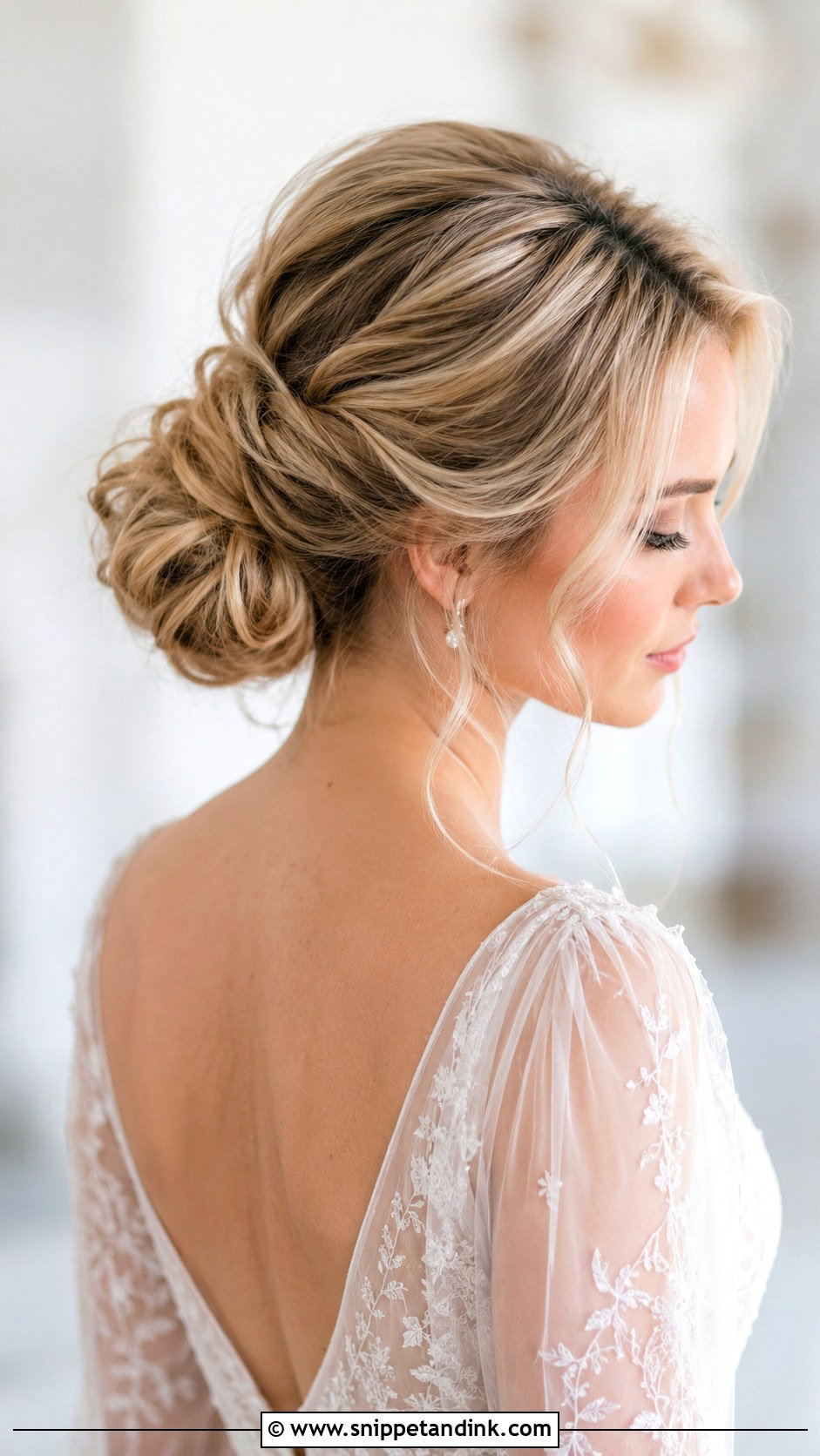 Soft Bun Wedding Hair For Thin Hair - Snippet and Ink - 15 Soft Bun Wedding Hair Ideas