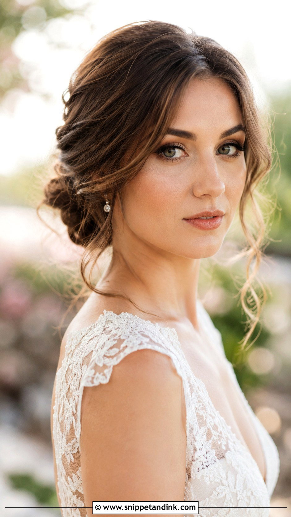 Soft Bun Wedding Hair With Face Framing Pieces - Snippet and Ink - 15 Soft Bun Wedding Hair Ideas