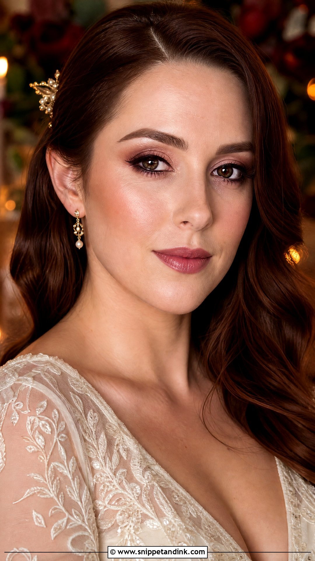 Soft Burgundy Wedding Makeup For Brown Eyes - Snippet and Ink - 25 Soft Wedding Makeup for Brown Eyes