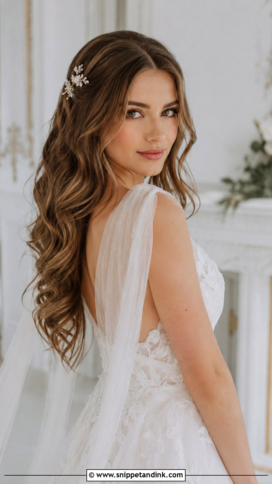 Soft Cascading Waves Bridal Hair - Snippet and Ink - 20 Hairstyles for the Wedding