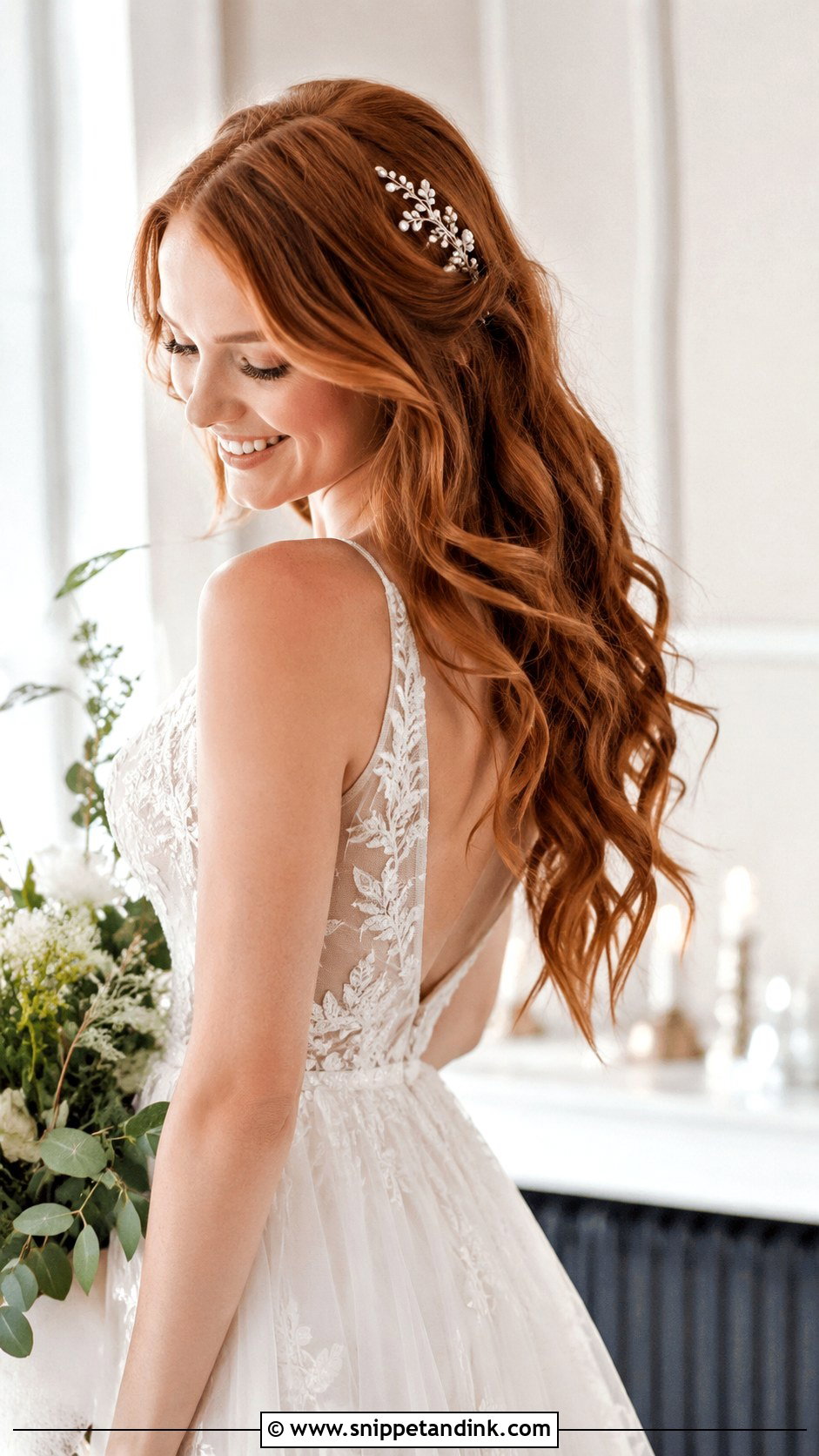 Soft Cascading Waves Down - Snippet and Ink - 25 Easy Hairstyles for Long Hair Wedding