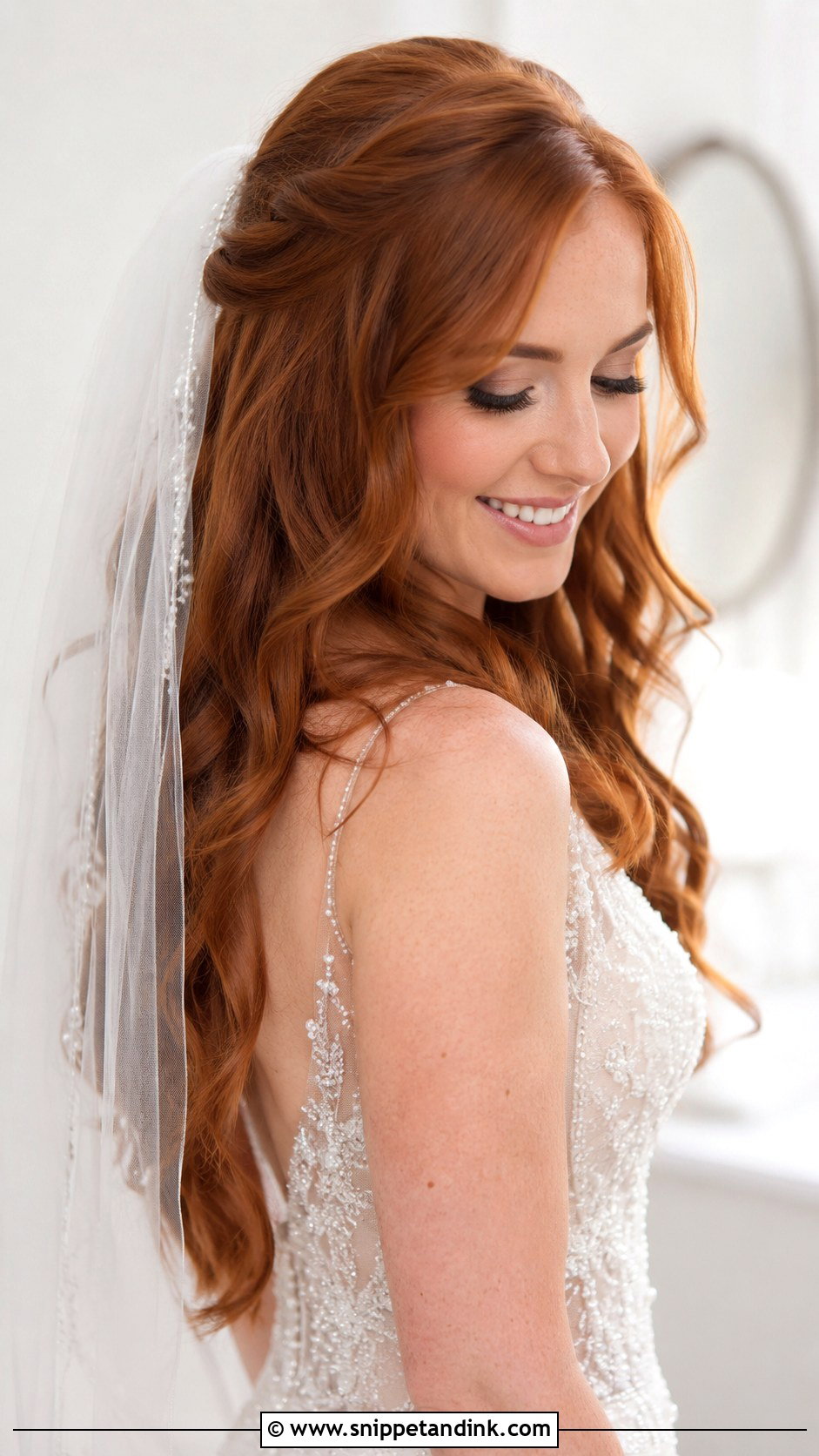 Soft Cascading Waves for Brides - Snippet and Ink - 20 Modern Wedding Hair Ideas