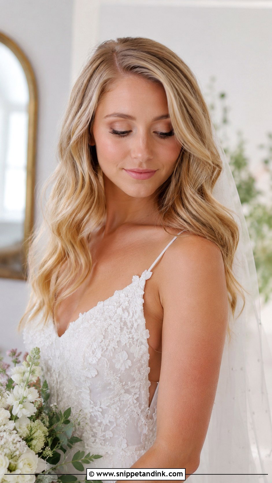 Soft Cascading Waves for Brides - Snippet and Ink - 20 Wavy Wedding Hairstyles