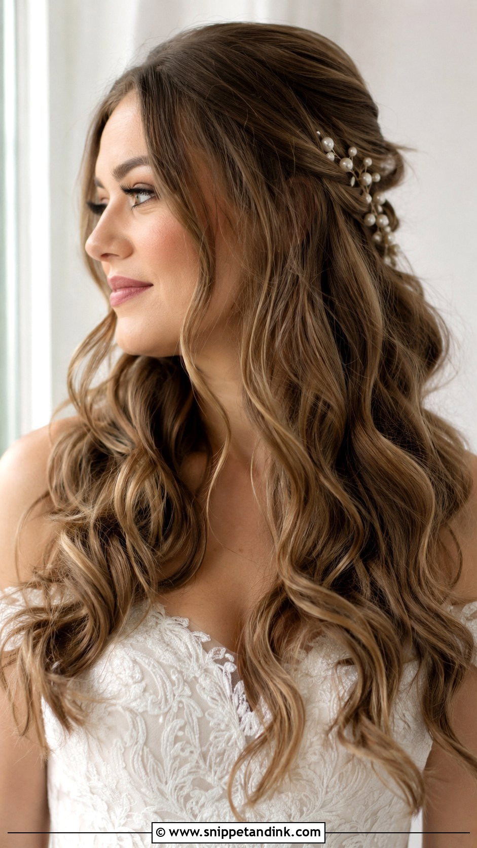 Soft Cascading Waves for Brides - Snippet and Ink - 25 Romantic Bridal Hair Ideas
