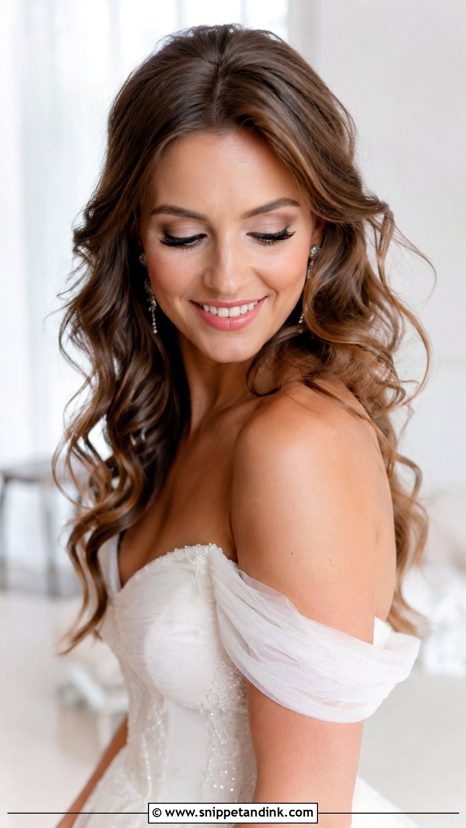 Soft Cascading Waves for Brides - Snippet and Ink - 20 Hair Styles for Long Hair Length Wedding