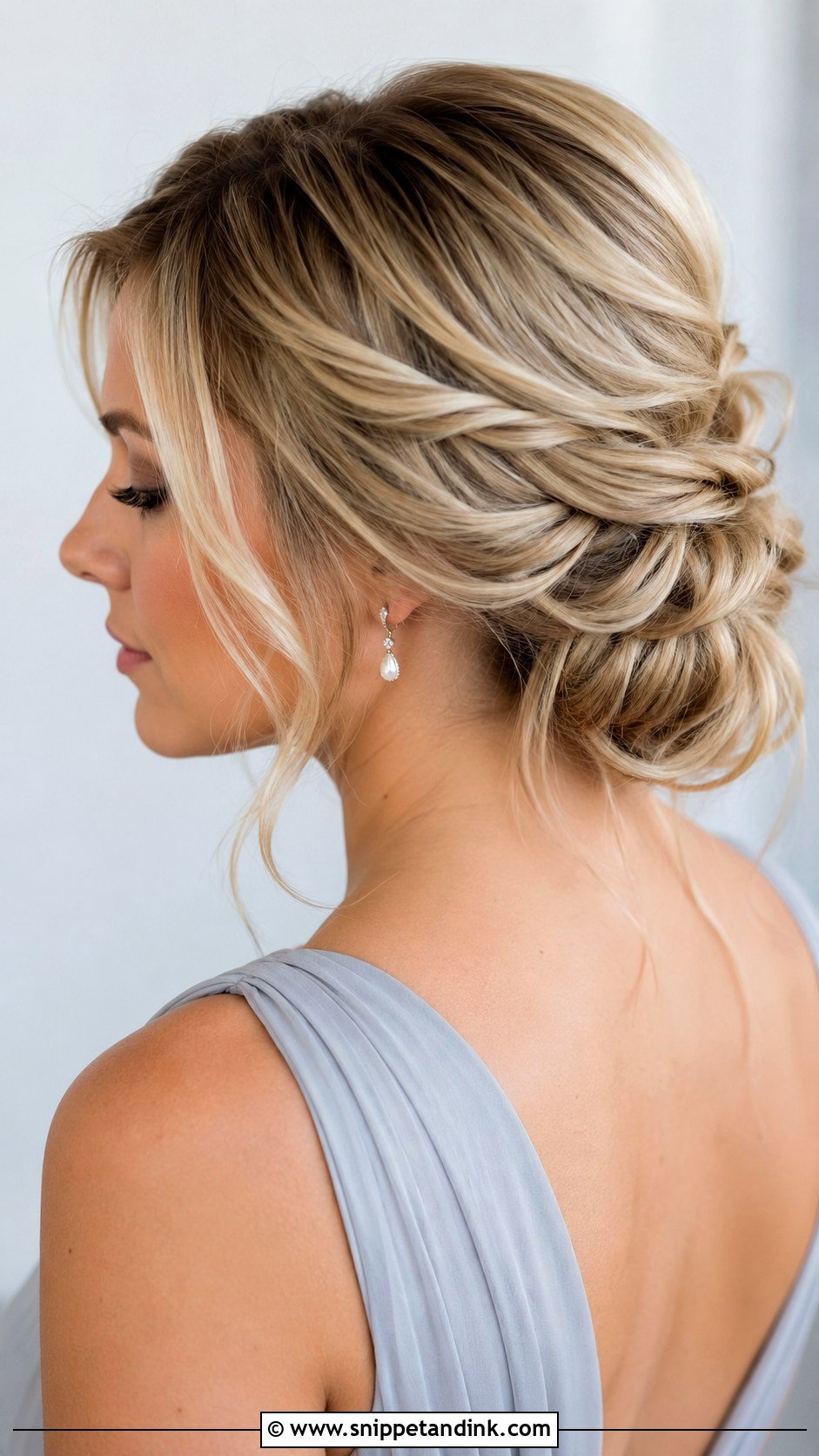 Soft Chignon Bridesmaid Hairstyle For Round Face - Snippet and Ink - 20 Bridesmaid Hairstyles for Round Face