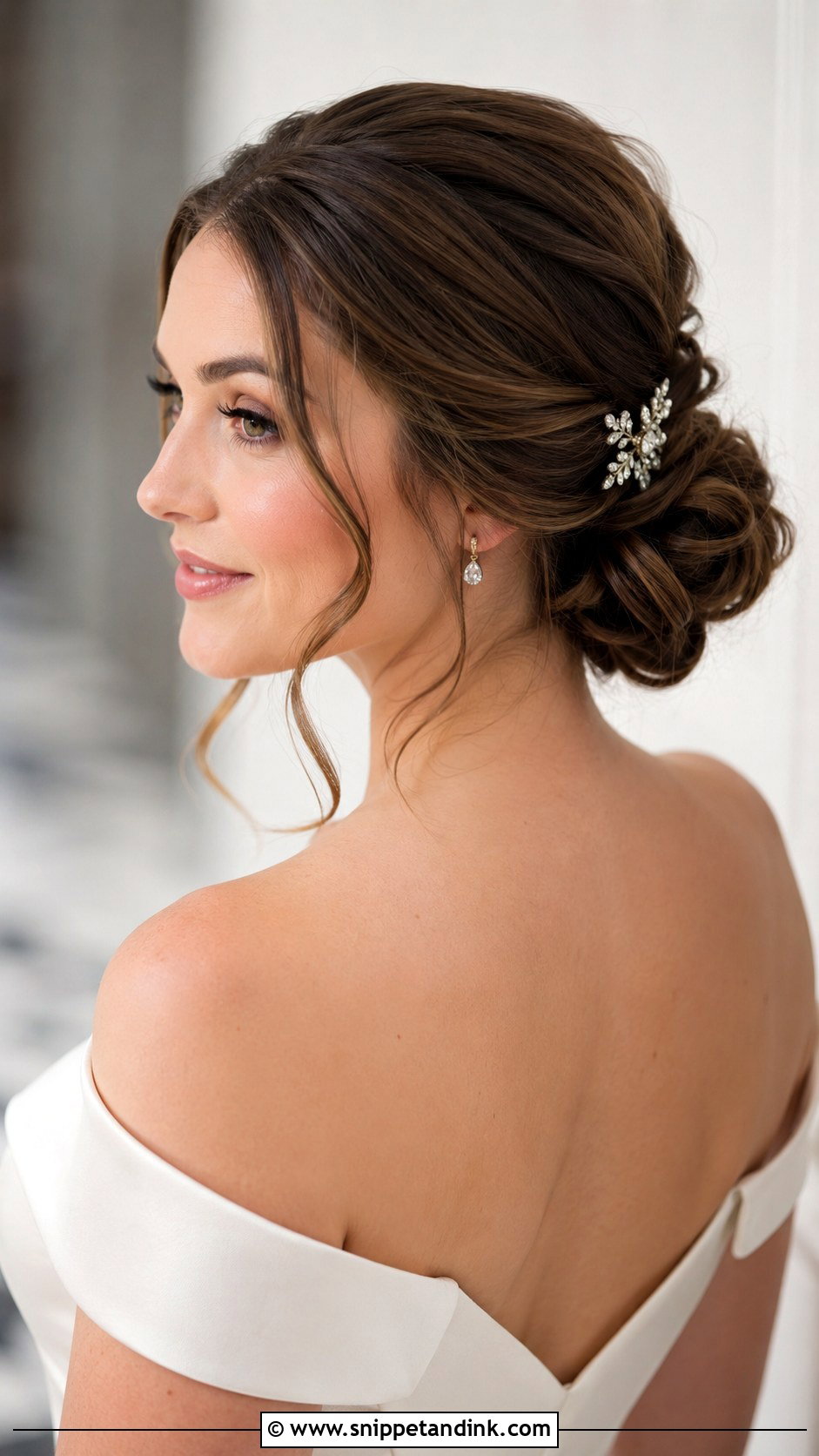 Soft Chignon Updo - Snippet and Ink - 30 Hairstyles for Engagement Bride