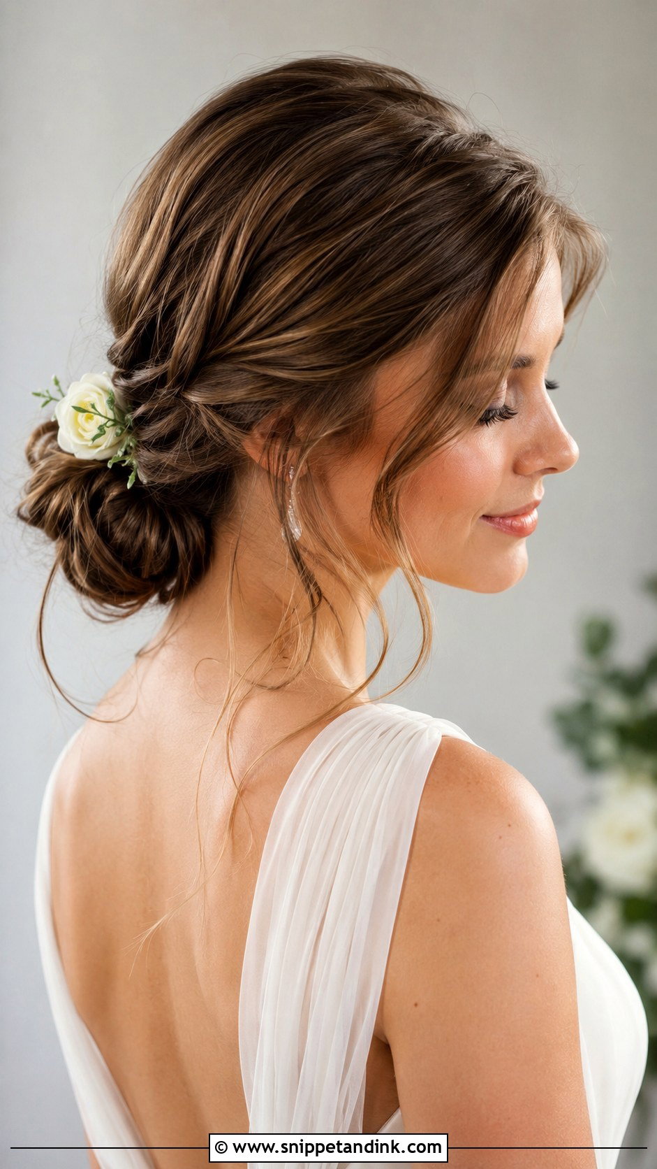 Soft Chignon With Face Framing Pieces - Snippet and Ink - 20 Hippie Wedding Hair Ideas