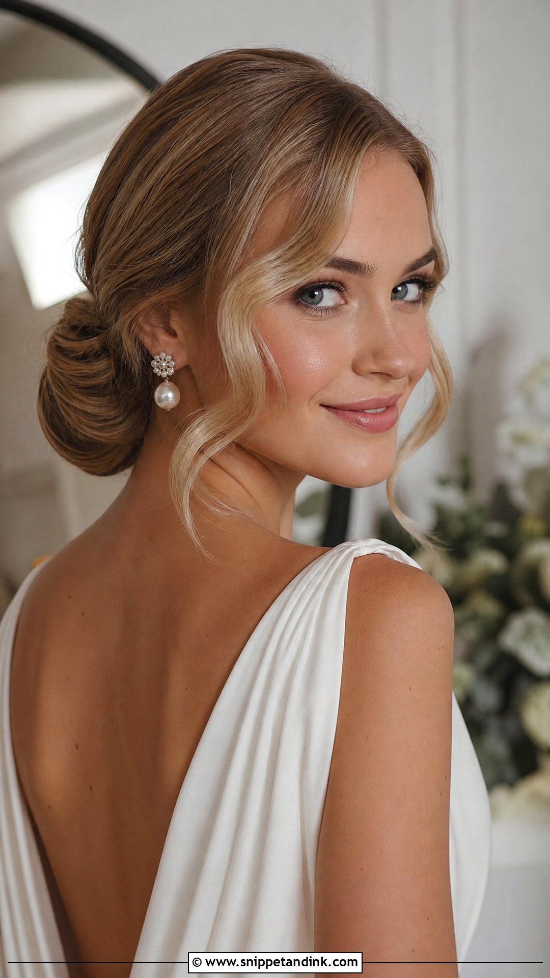Soft Chignon With Hollywood Waves - Snippet and Ink - 20 Hollywood Curls Wedding Hair