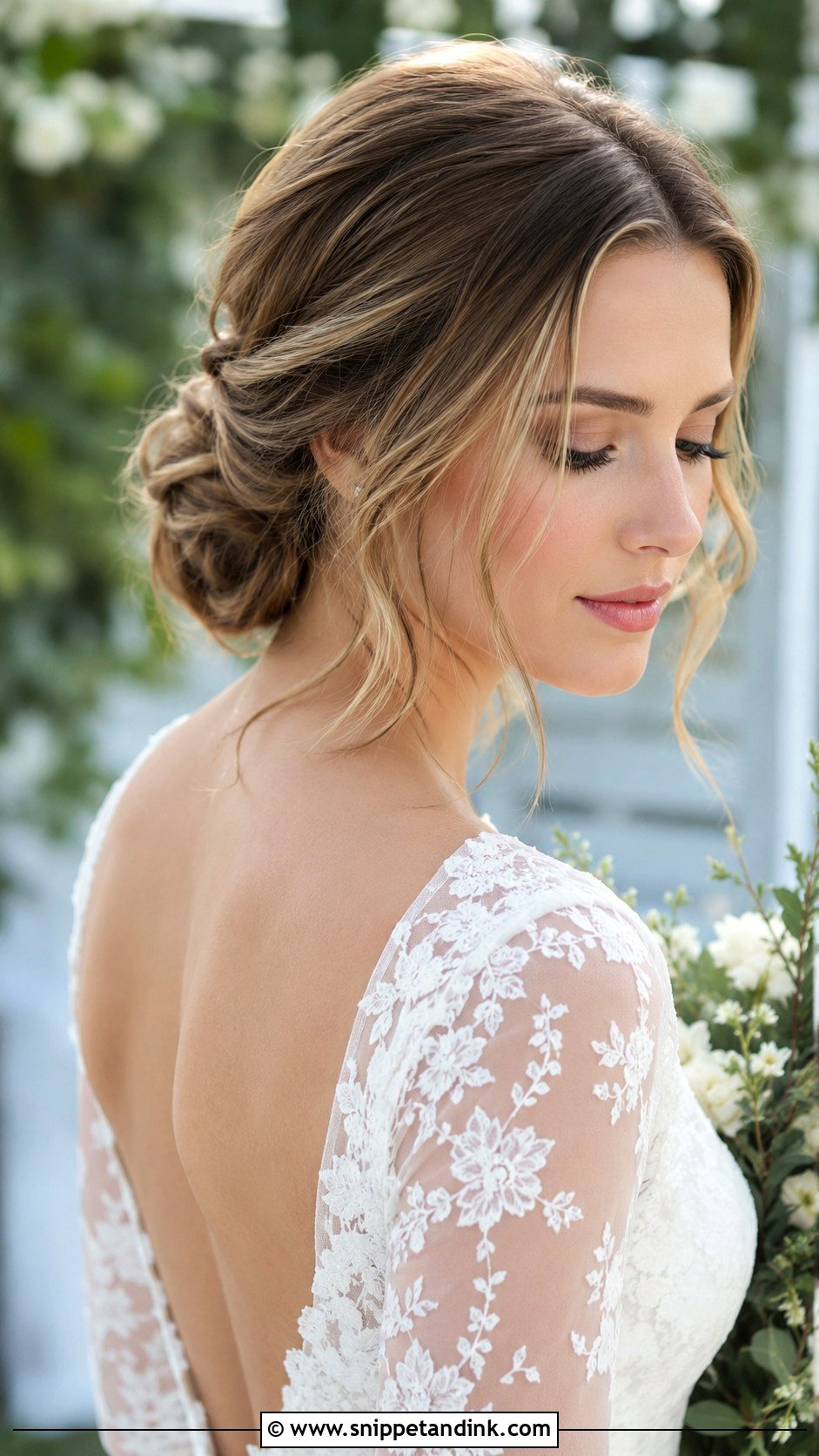 Soft Chignon for Elegant Brides - Snippet and Ink - 20 Hollywood Wedding Hair Ideas