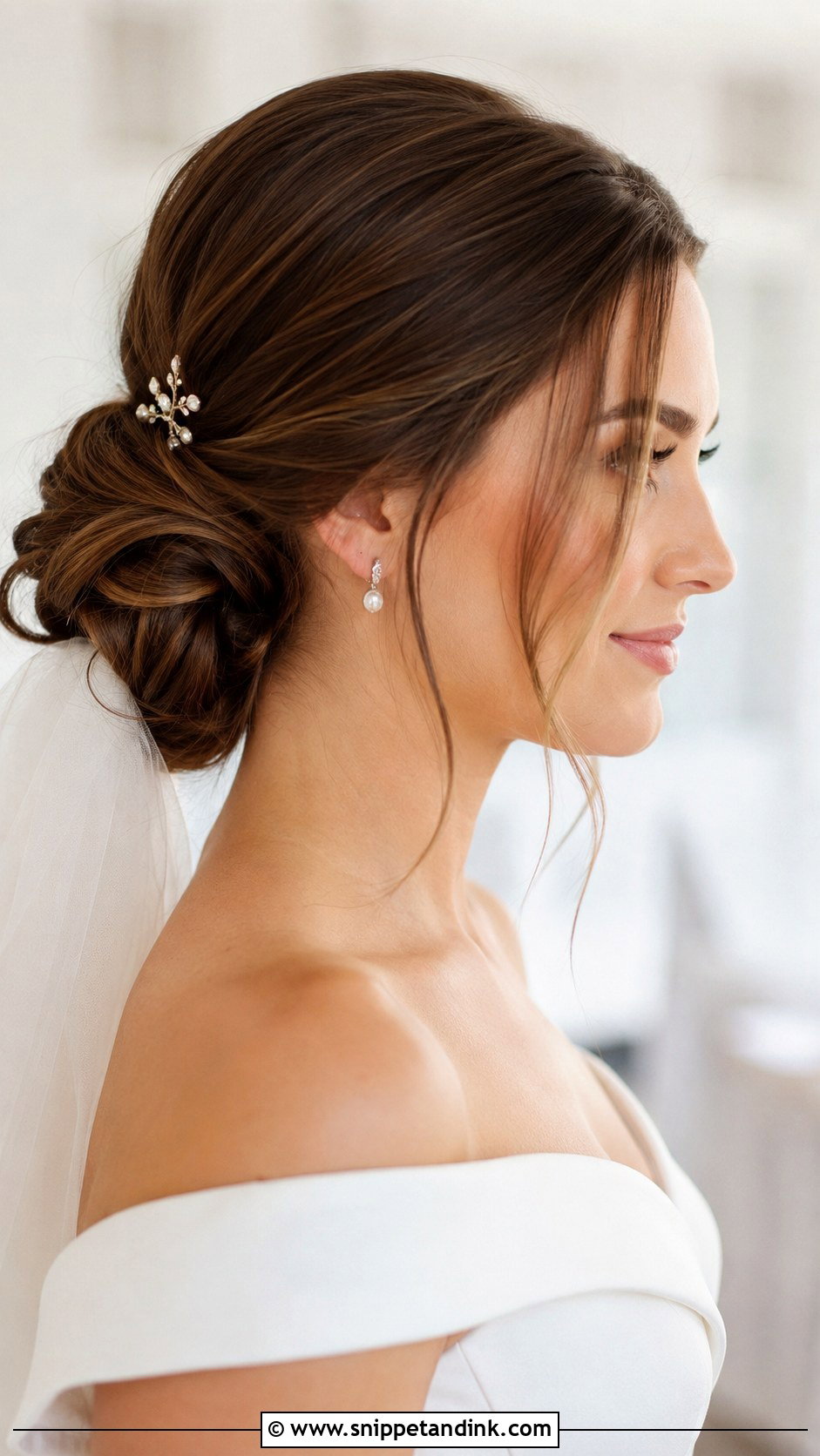 Soft Chignon - Snippet and Ink - 25 Bridal Hair Ideas