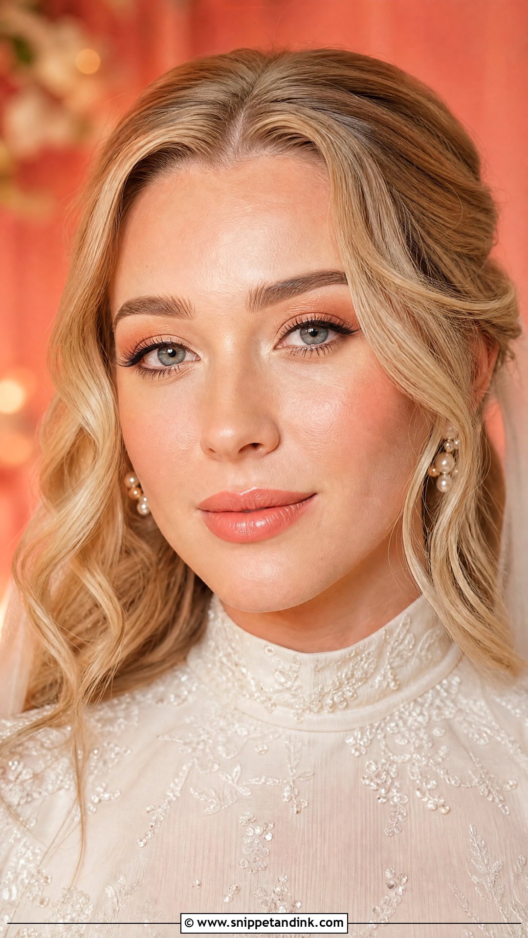 Soft Coral Bridal Makeup - Snippet and Ink - 25 Soft Romantic Bridal Makeup Ideas