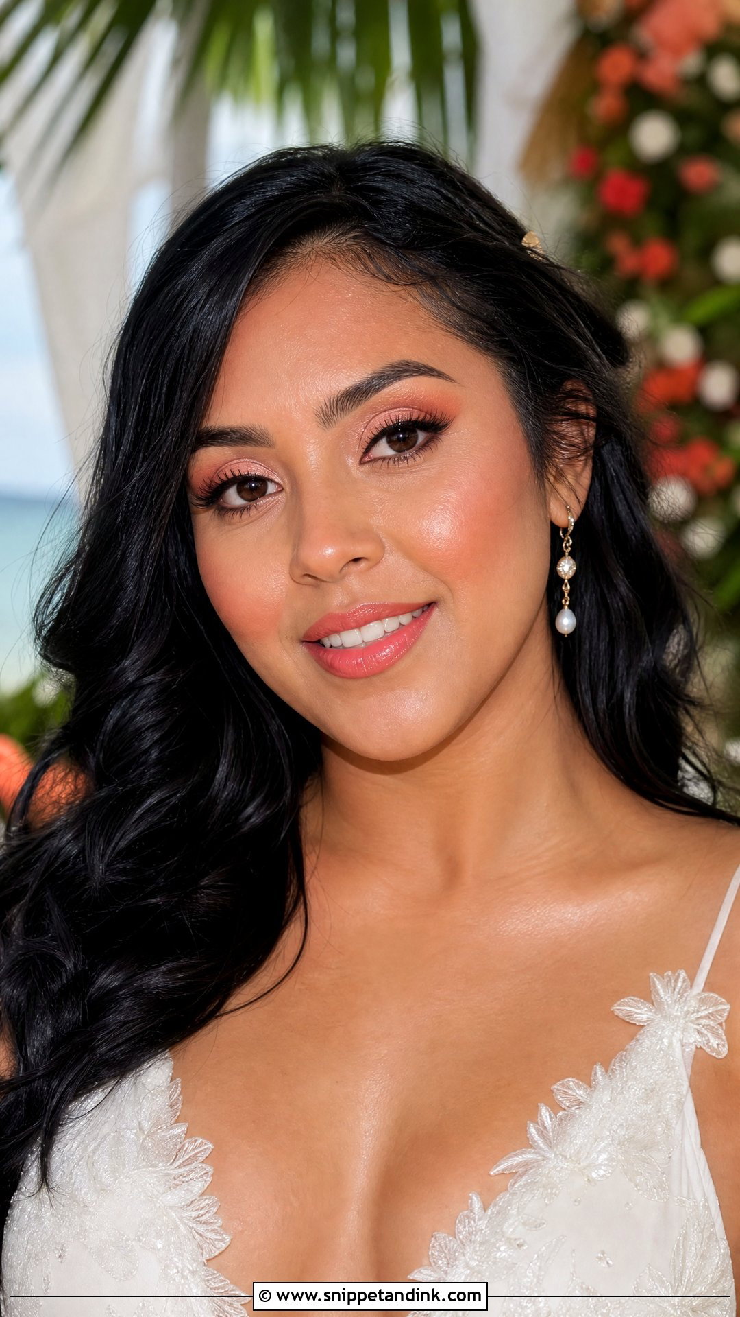 Soft Coral Wedding Makeup - Snippet and Ink - 25 Soft Glowy Wedding Makeup Ideas