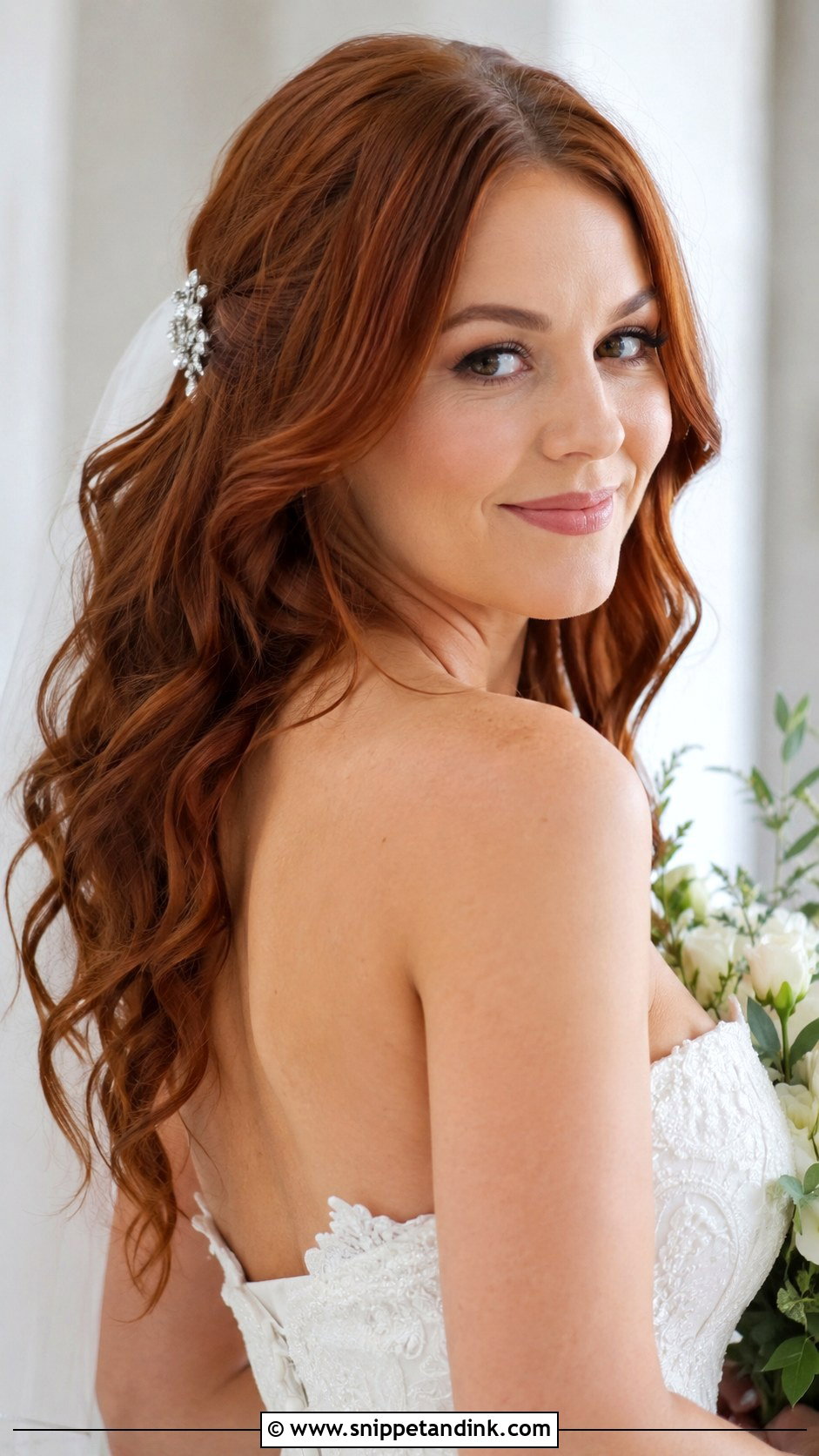 Soft Curls Bridal Hairstyle - Snippet and Ink - 25 Easy Bridal Hairstyles