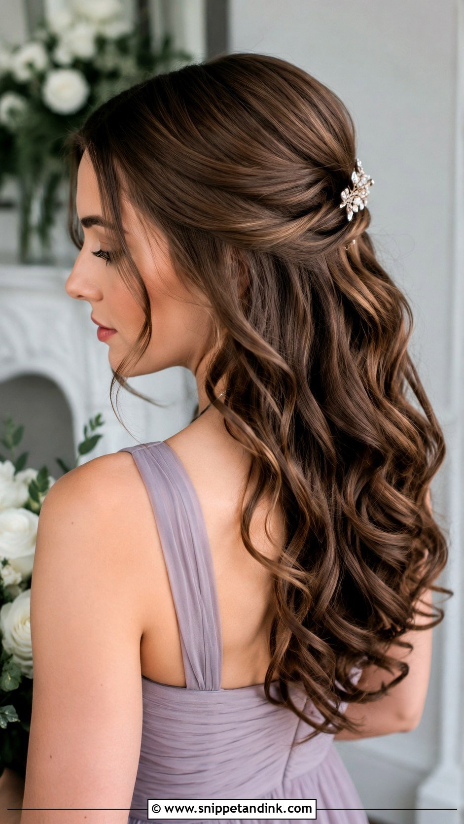 Soft Curls Bridesmaid Wedding Hair - Snippet and Ink - 25 Soft Curls Wedding Hair