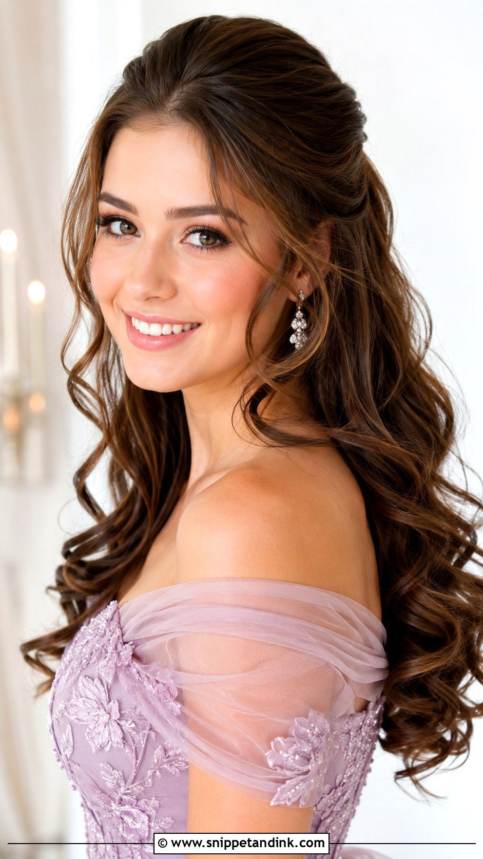 Soft Curls Engagement Open Hairstyle - Snippet and Ink - 20 Engagement Open Hairstyles