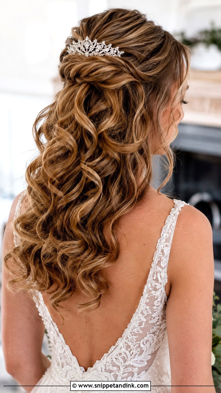 Soft Curls Half Up Wedding Hairstyle - Snippet and Ink - 20 Hair for Weddings