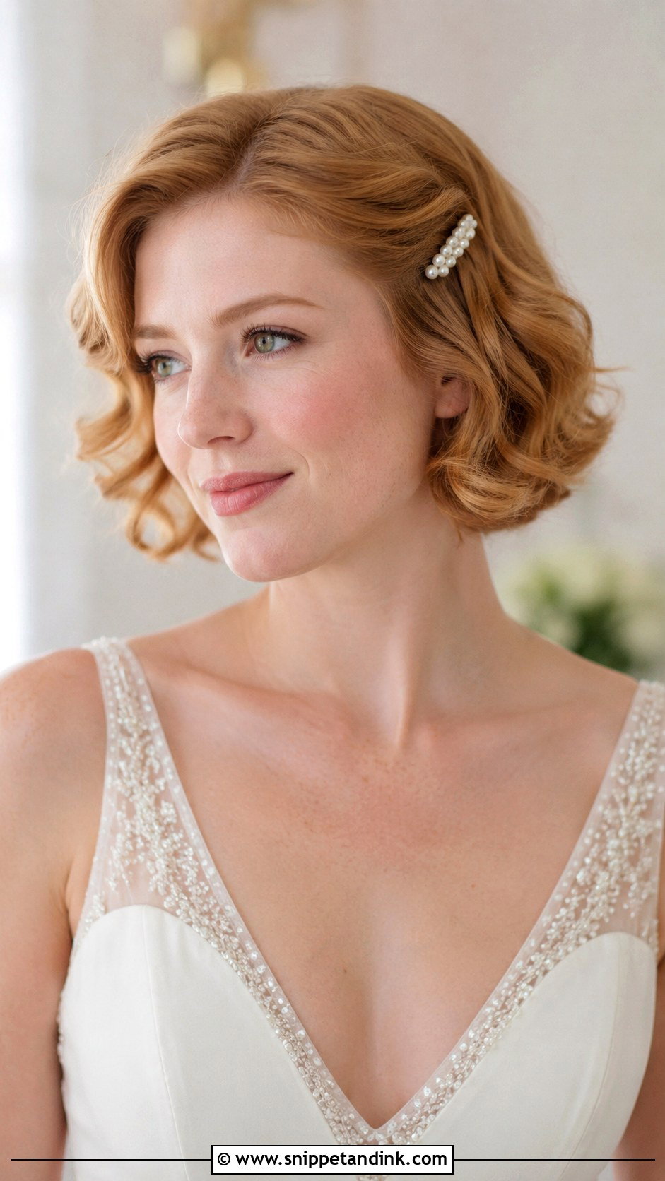 Soft Curls Short Bridal Hair - Snippet and Ink - 15 Soft Curls Bridal Hair