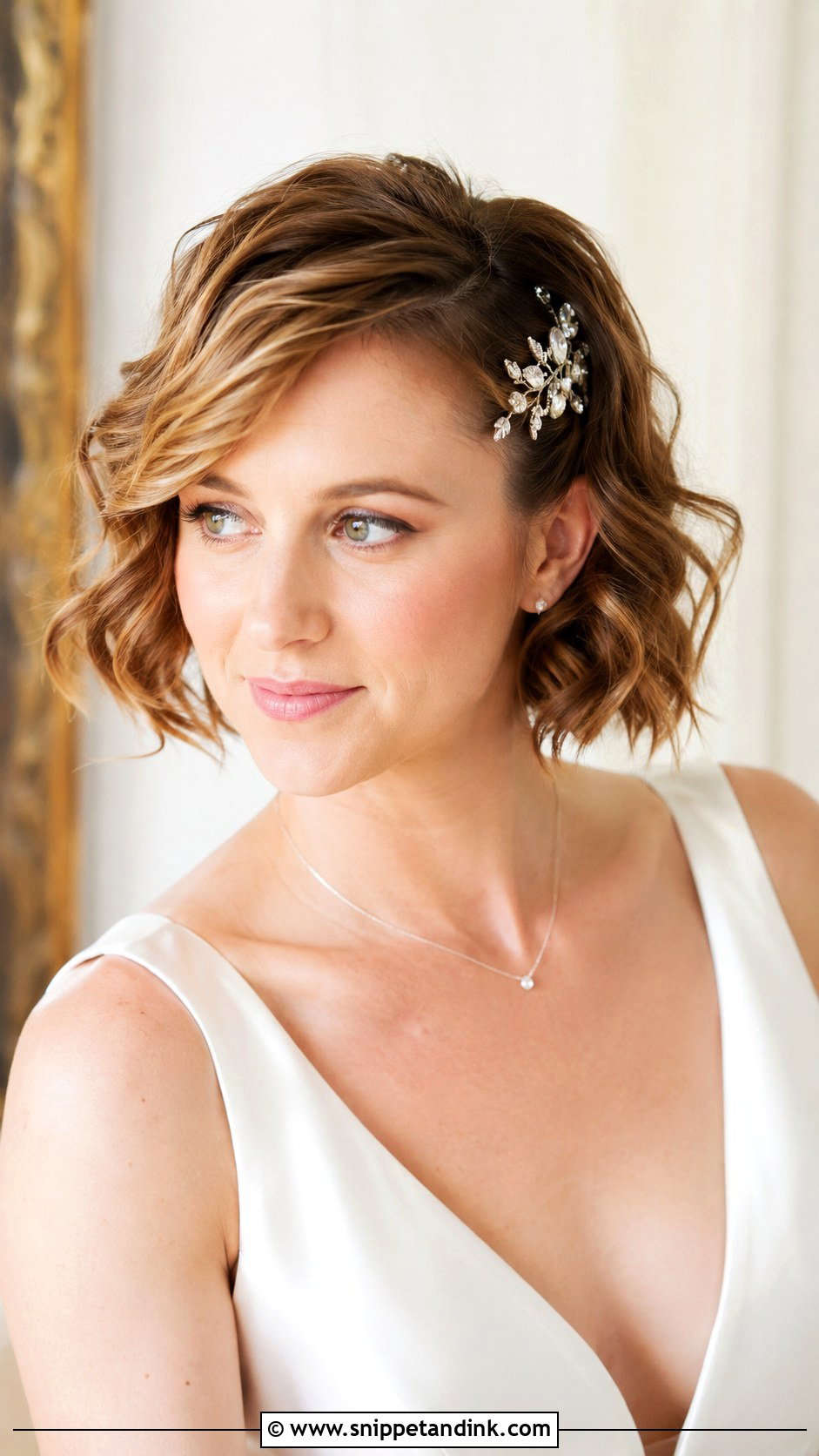 Soft Curls Short Hair Wedding Hair - Snippet and Ink - 25 Soft Curls Wedding Hair