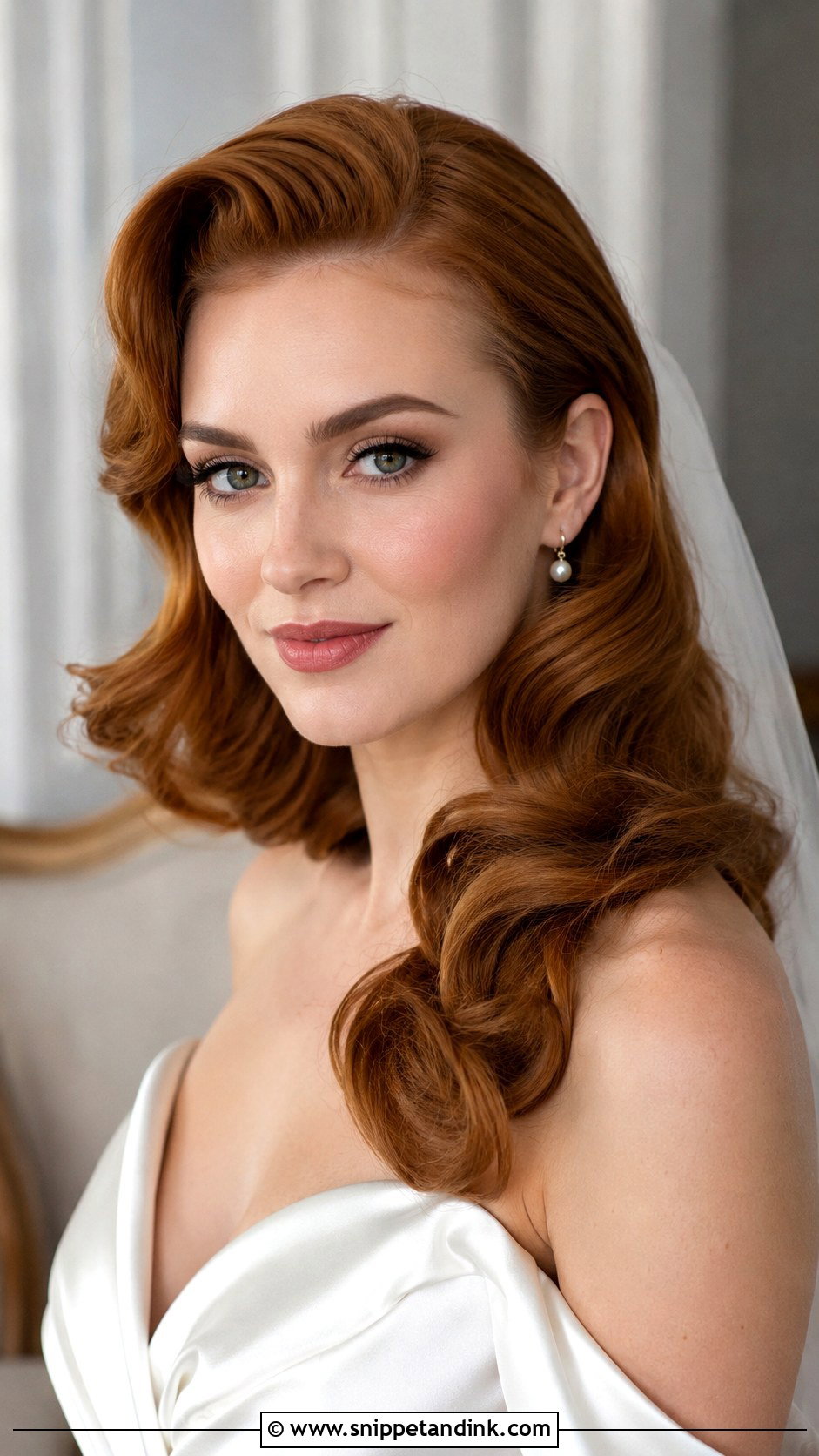 Soft Curls Vintage Bridal Hair - Snippet and Ink - 15 Soft Curls Bridal Hair