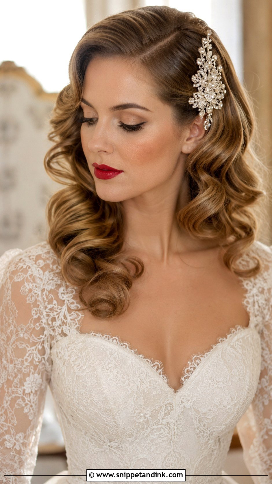 Soft Curls Vintage Wedding Hair - Snippet and Ink - 25 Soft Curls Wedding Hair