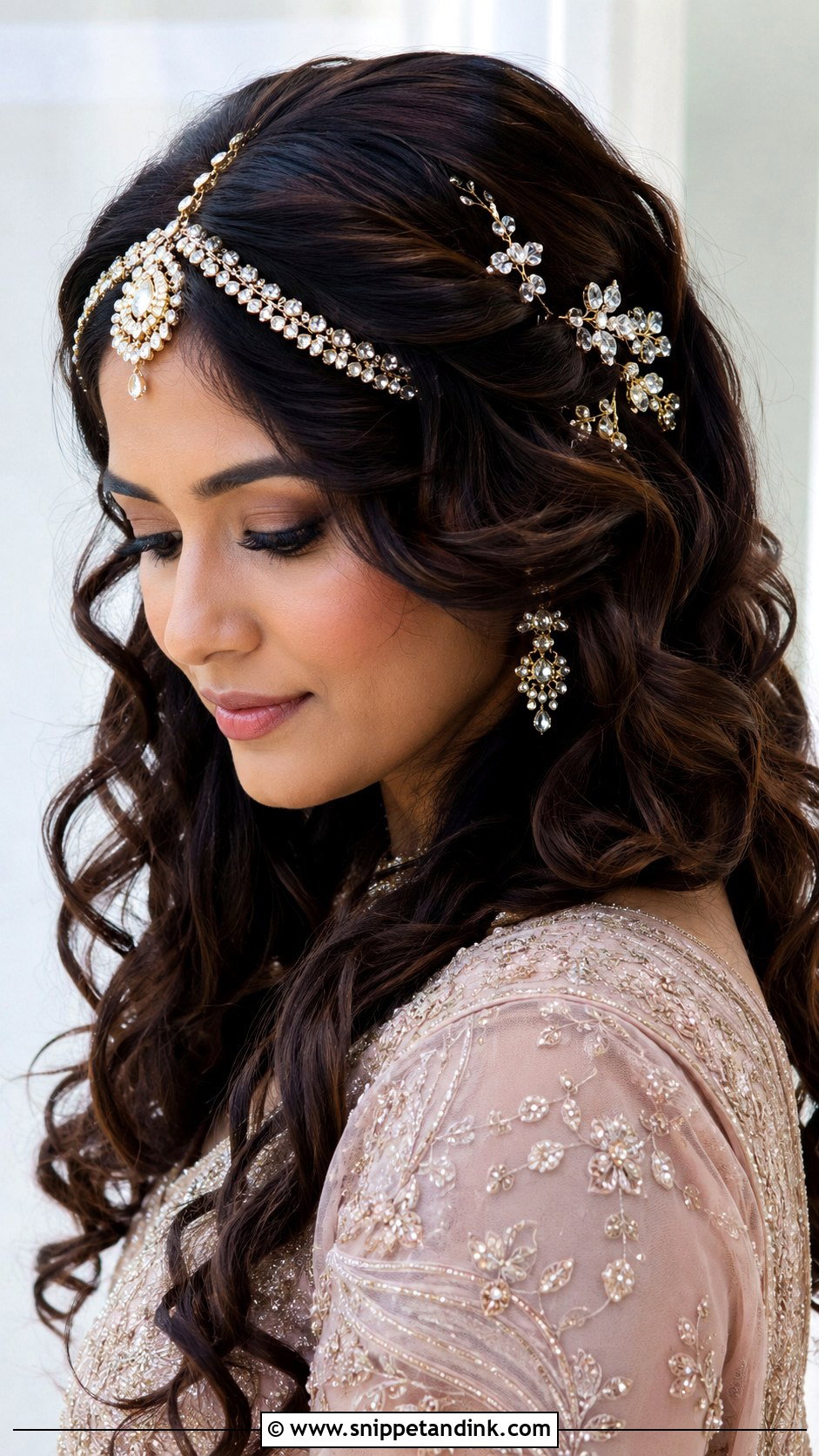 Soft Curls With Hair Accessories - Snippet and Ink - 20 Nikkah Hairstyles for Bride Sister