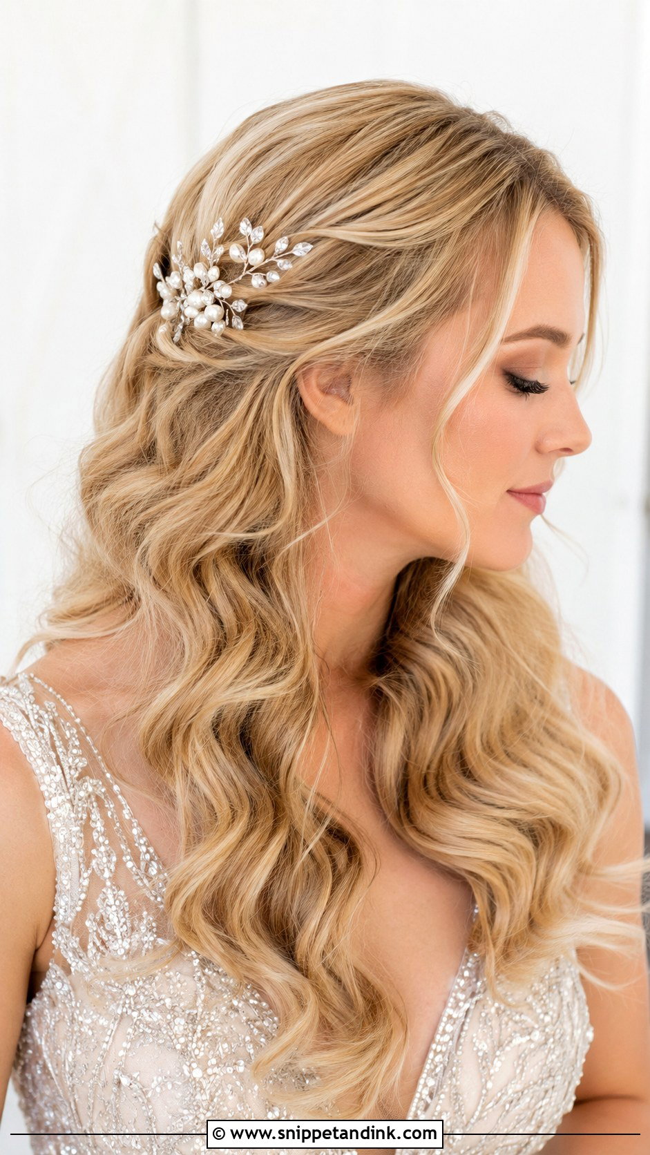 Soft Curls With Hair Comb - Snippet and Ink - 25 Whimsical Bridal Hair Ideas