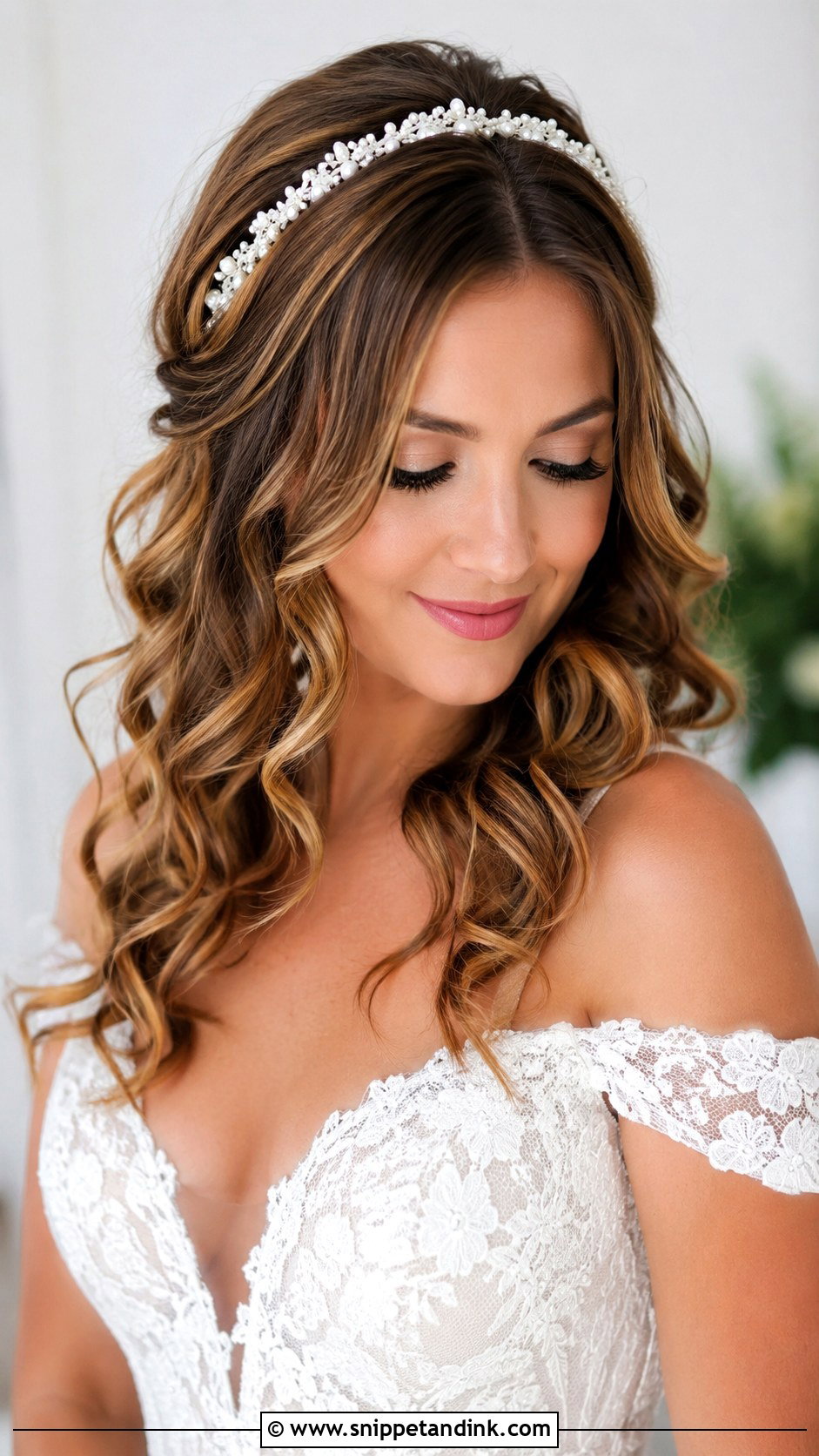 Soft Curls With Headband - Snippet and Ink - 25 Natural Wedding Hairstyles