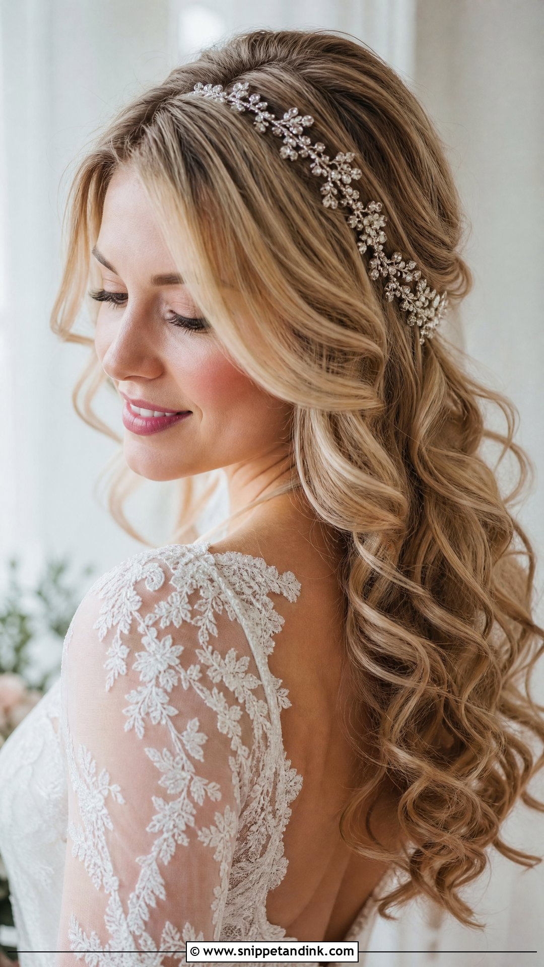 Soft Curls With Headband - Snippet and Ink - 20 Bridal Hairstyles Tutorial