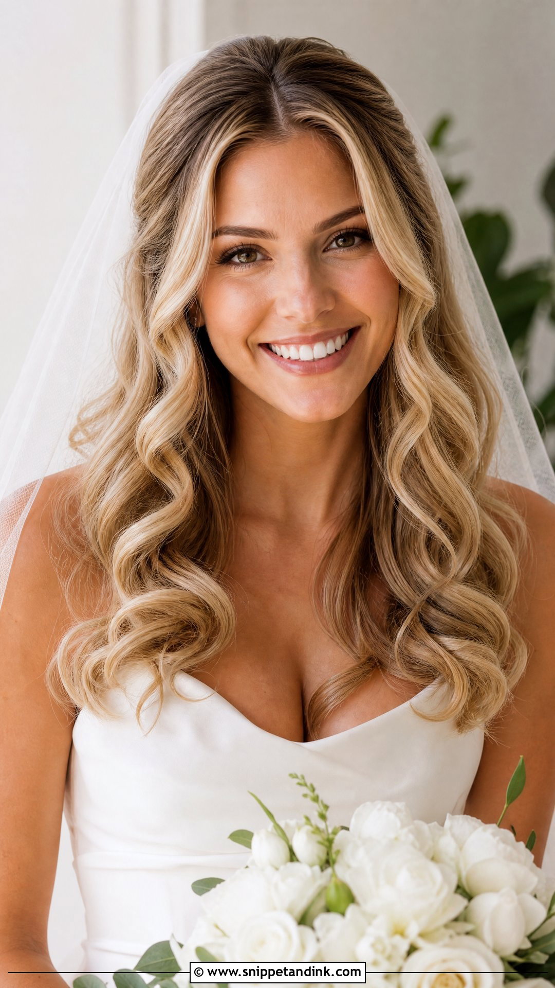 Soft Curls With Middle Part - Snippet and Ink - 20 70s Wedding Hair Ideas