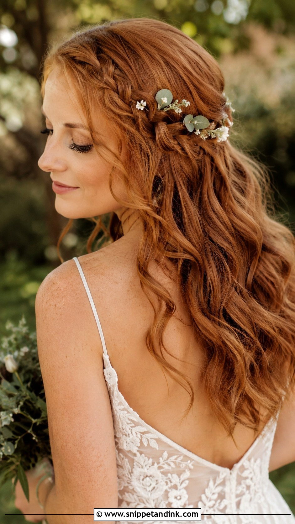 Soft Curls With Side Braid - Snippet and Ink - 25 Hair Styles for Wedding Bride