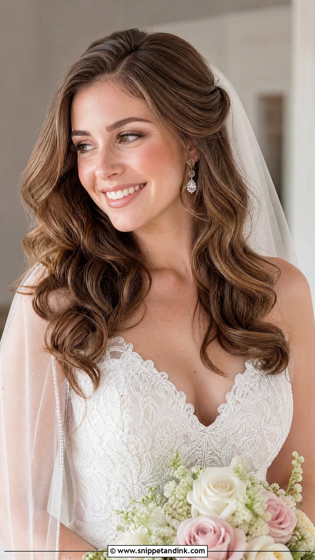 Soft Curls With Side Part - Snippet and Ink - 20 Classic Bride Hairstyles