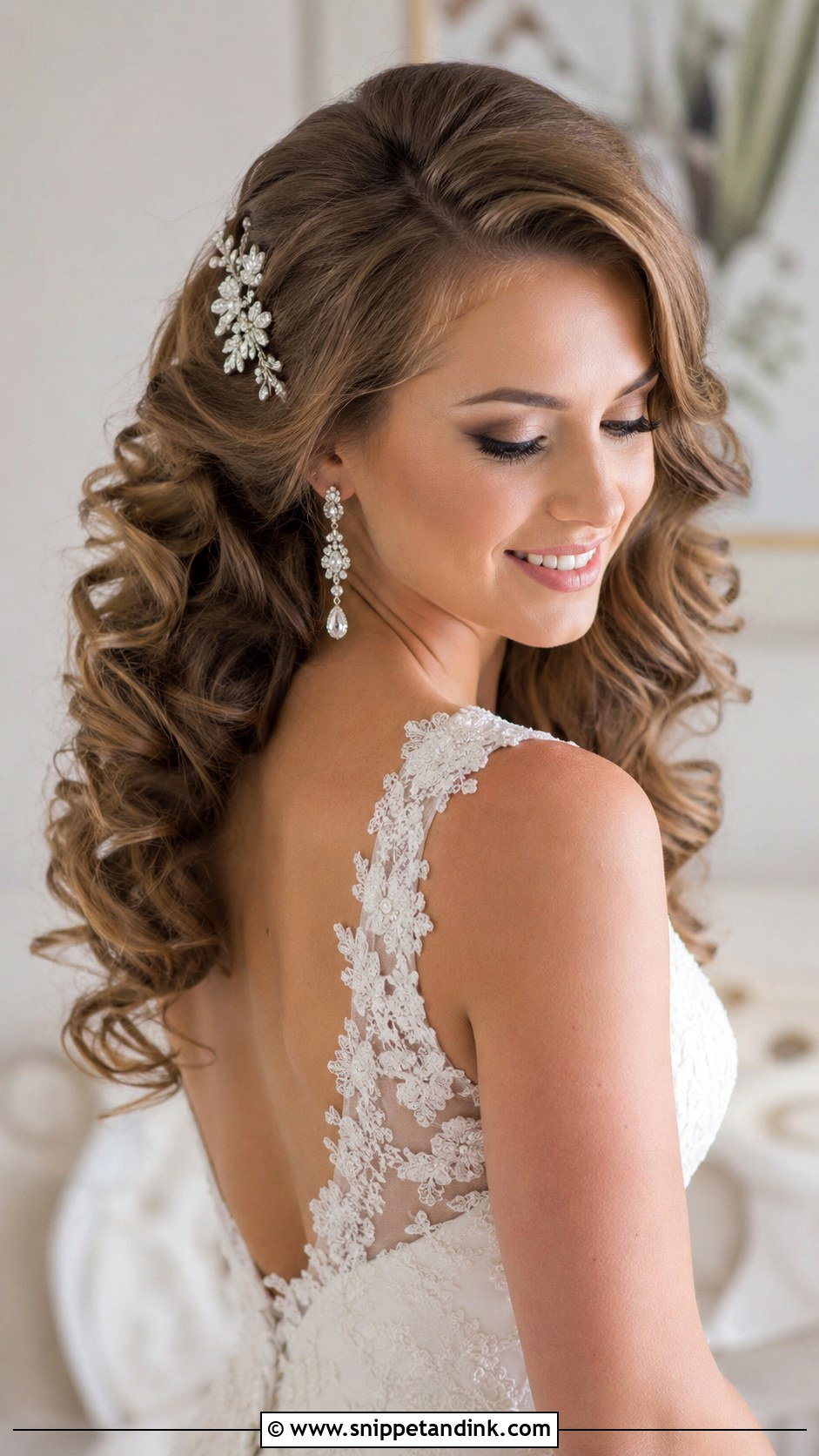 Soft Curls With Side Sweep - Snippet and Ink - 20 Short Hair Ideas for Wedding