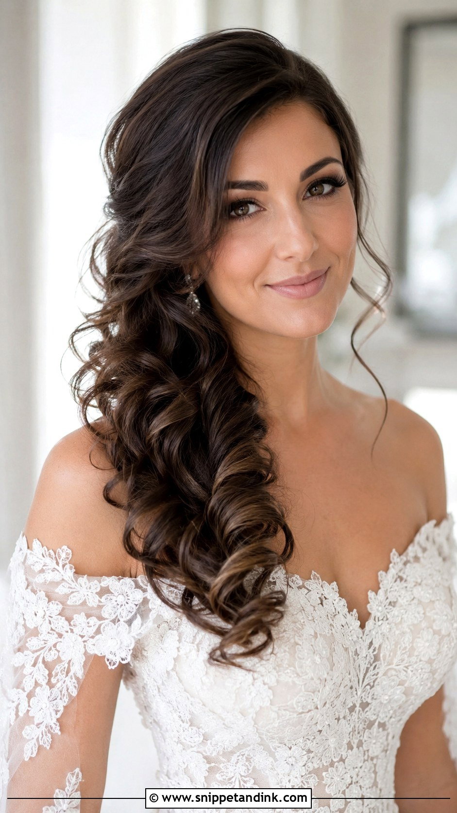 Soft Curls With Side Swept Volume - Snippet and Ink - 20 Latest Bridal Hairstyles