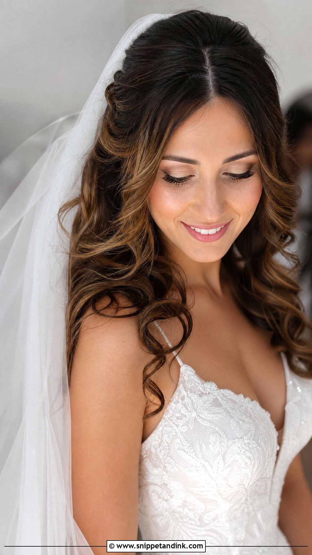Soft Curls With Veil - Snippet and Ink - 20 Classic Bridal Hair Ideas