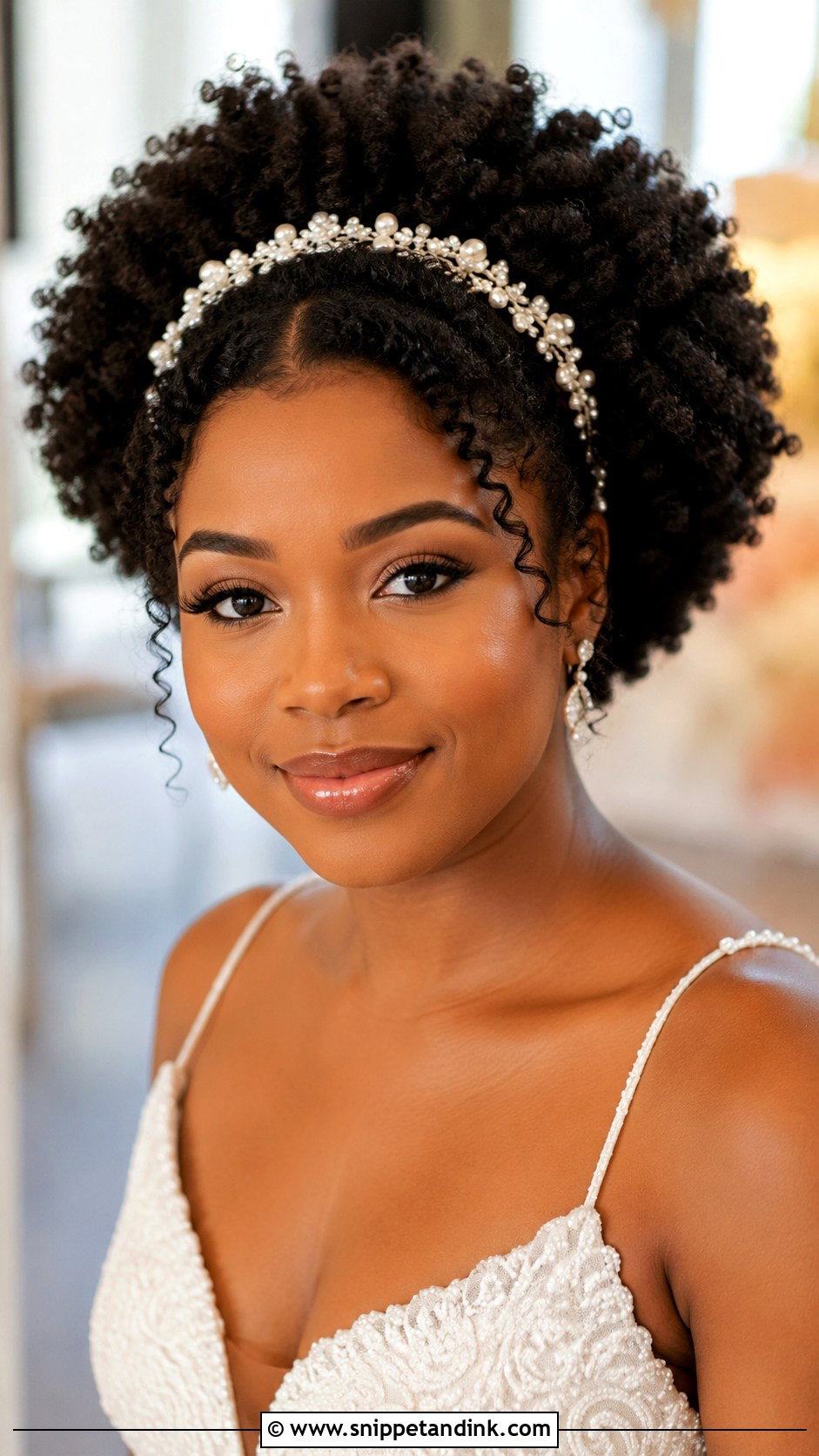 Soft Curly Afro With Headband - Snippet and Ink - 30 4c Wedding Hairstyles