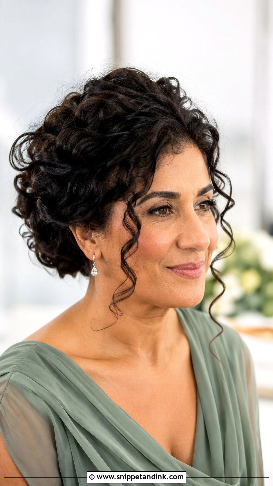 Soft Curly Updo For Mom - Snippet and Ink - 15 Mom Updos for Wedding