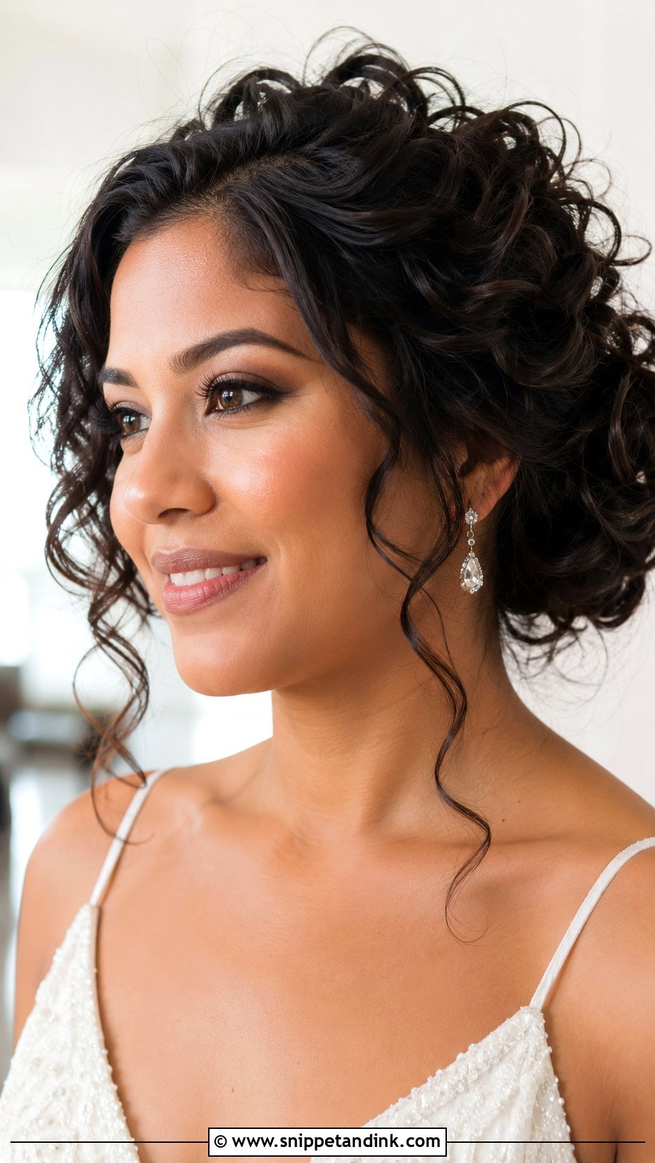Soft Curly Wedding Updo - Snippet and Ink - 15 Simple Wedding Hair Updo Ideas