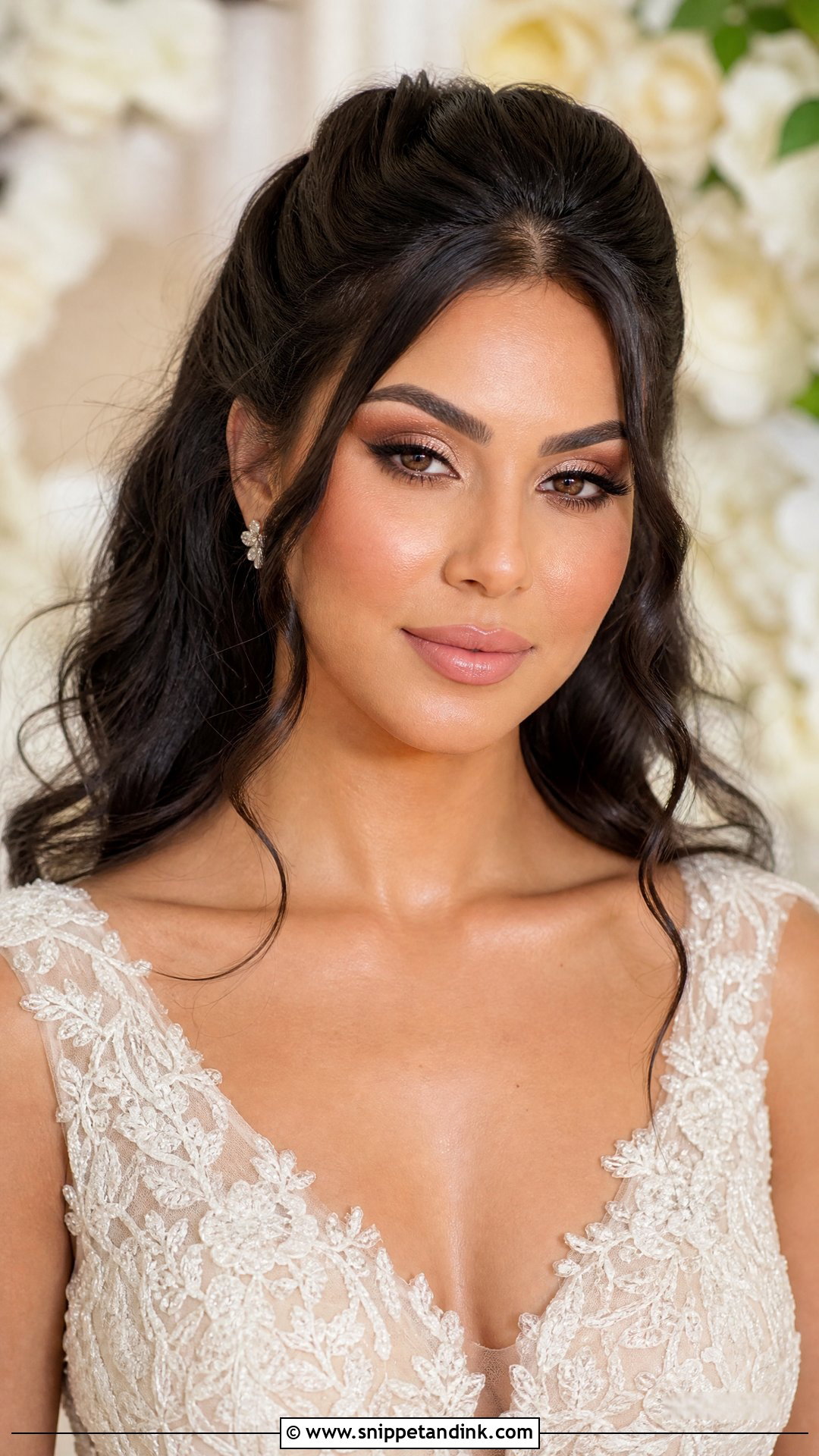 Soft Cut Crease Bridal Makeup For Brown Eyes - Snippet and Ink - 30 Romantic Bridal Wedding Makeup for Brown Eyes