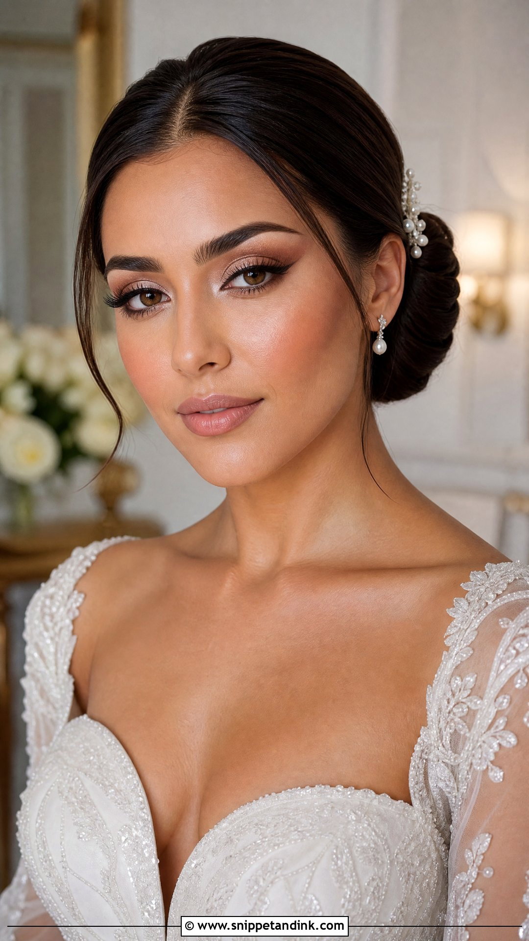 Soft Cut Crease Bridal Makeup For Brown Eyes - Snippet and Ink - 30 Soft Glam Bridal Makeup for Brown Eyes